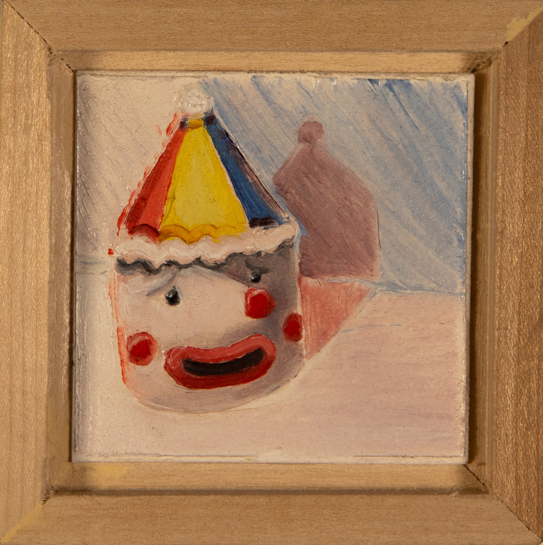 Clown Daydream, oil on paper, 2023