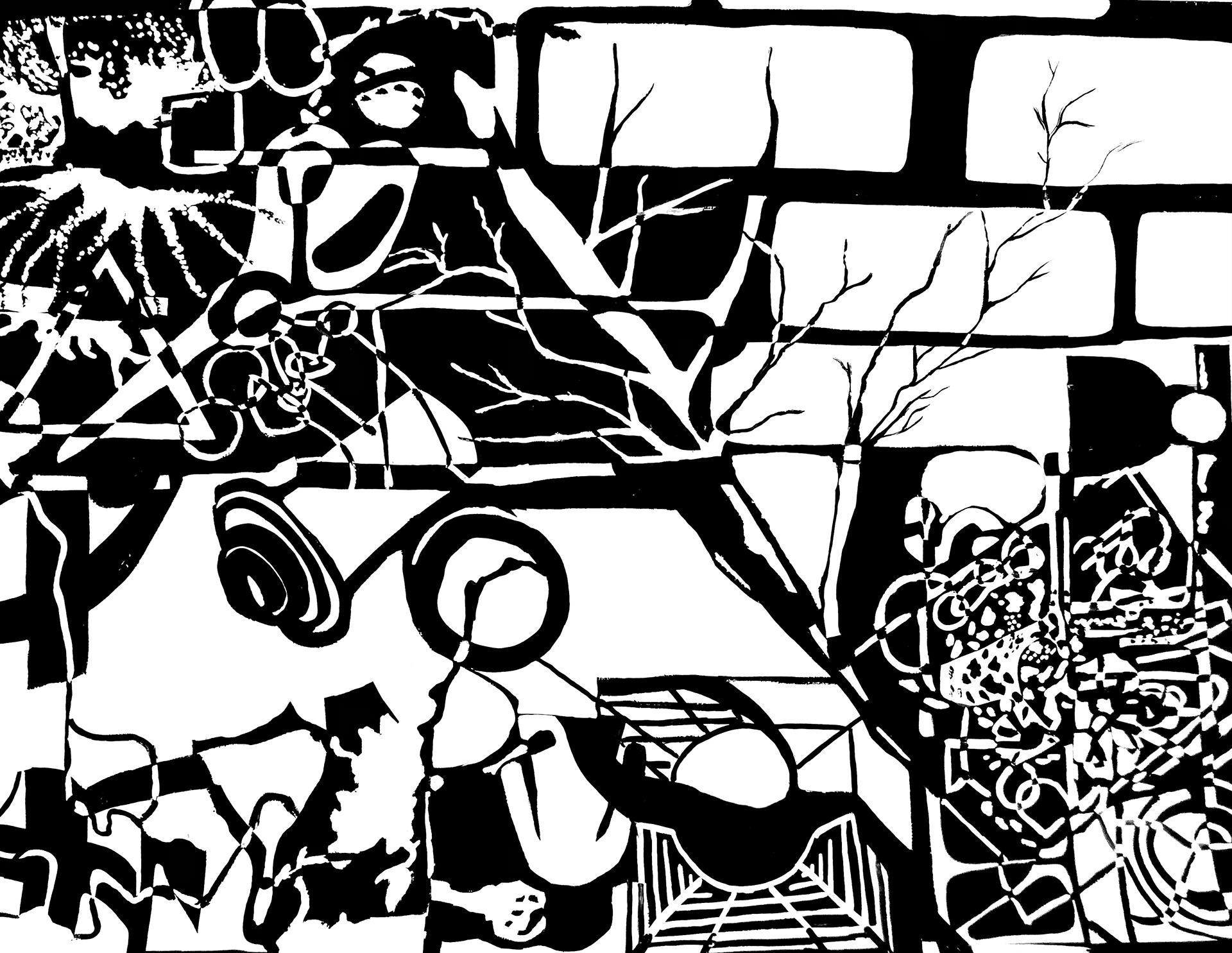 Shape Project, gouache on watercolor paper, Perceptual Studio - ART 2852C - Spring 23 