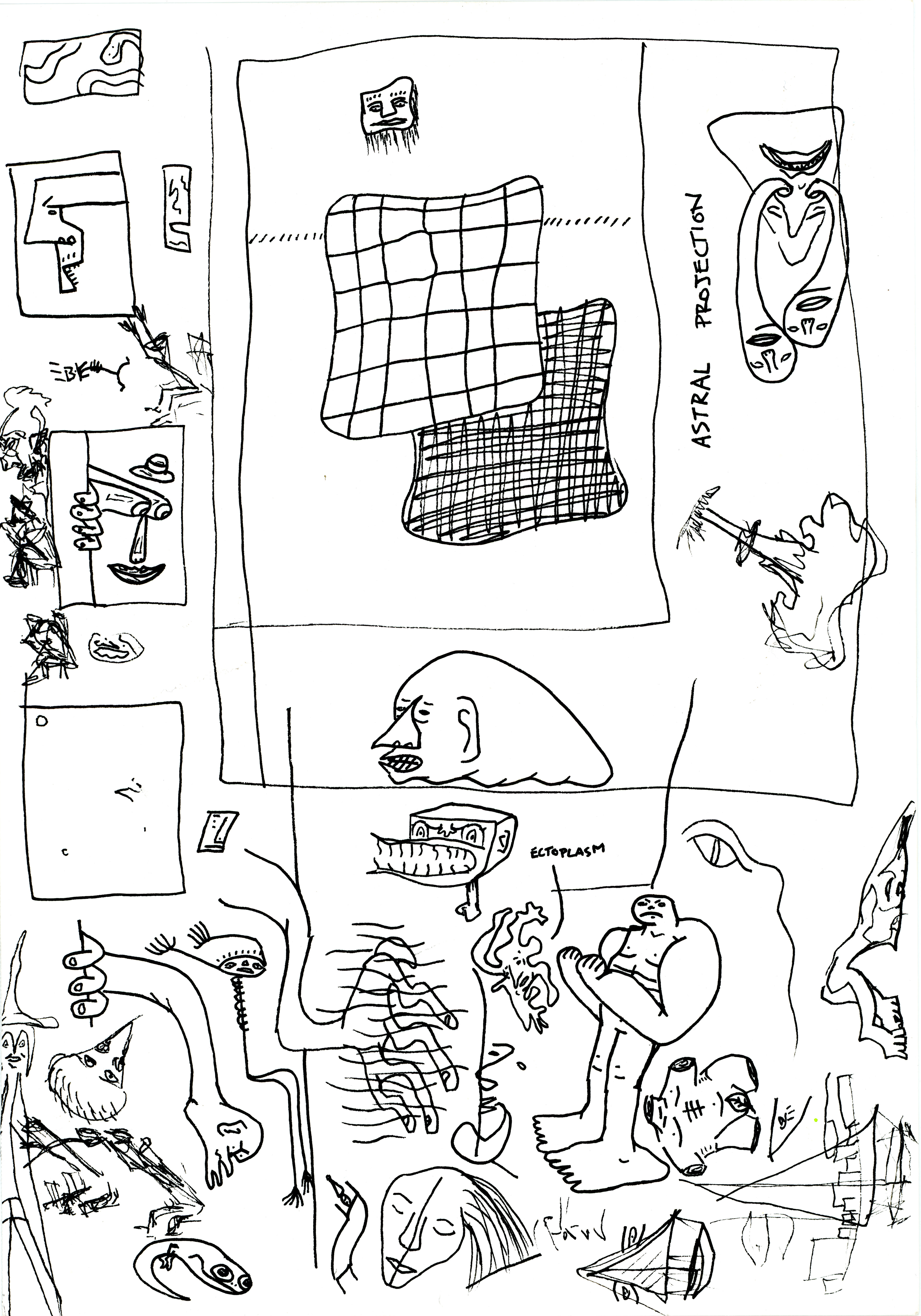 Mind Glyph, ink on paper, 2023