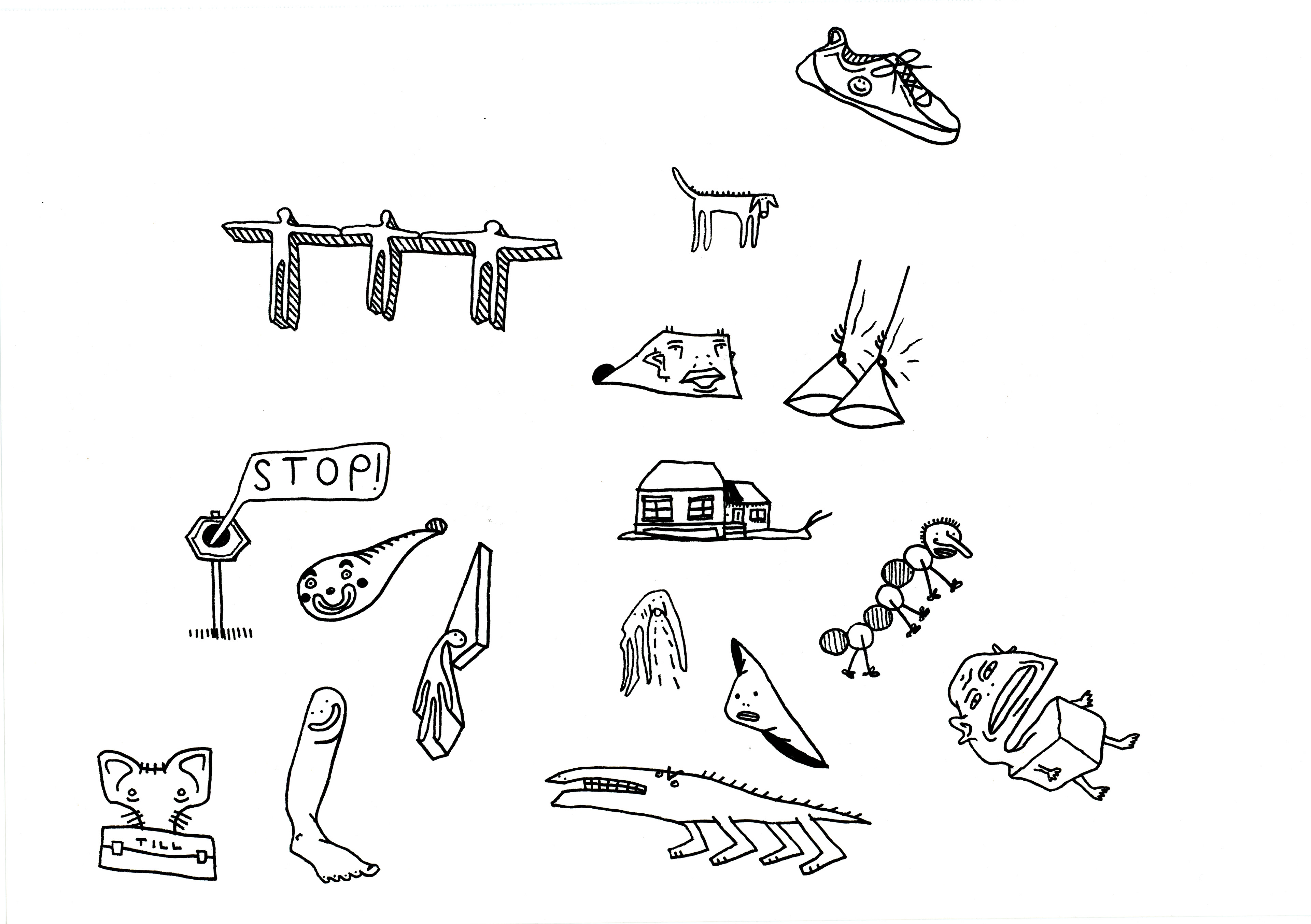 Mind Glyph, ink on paper, 2023