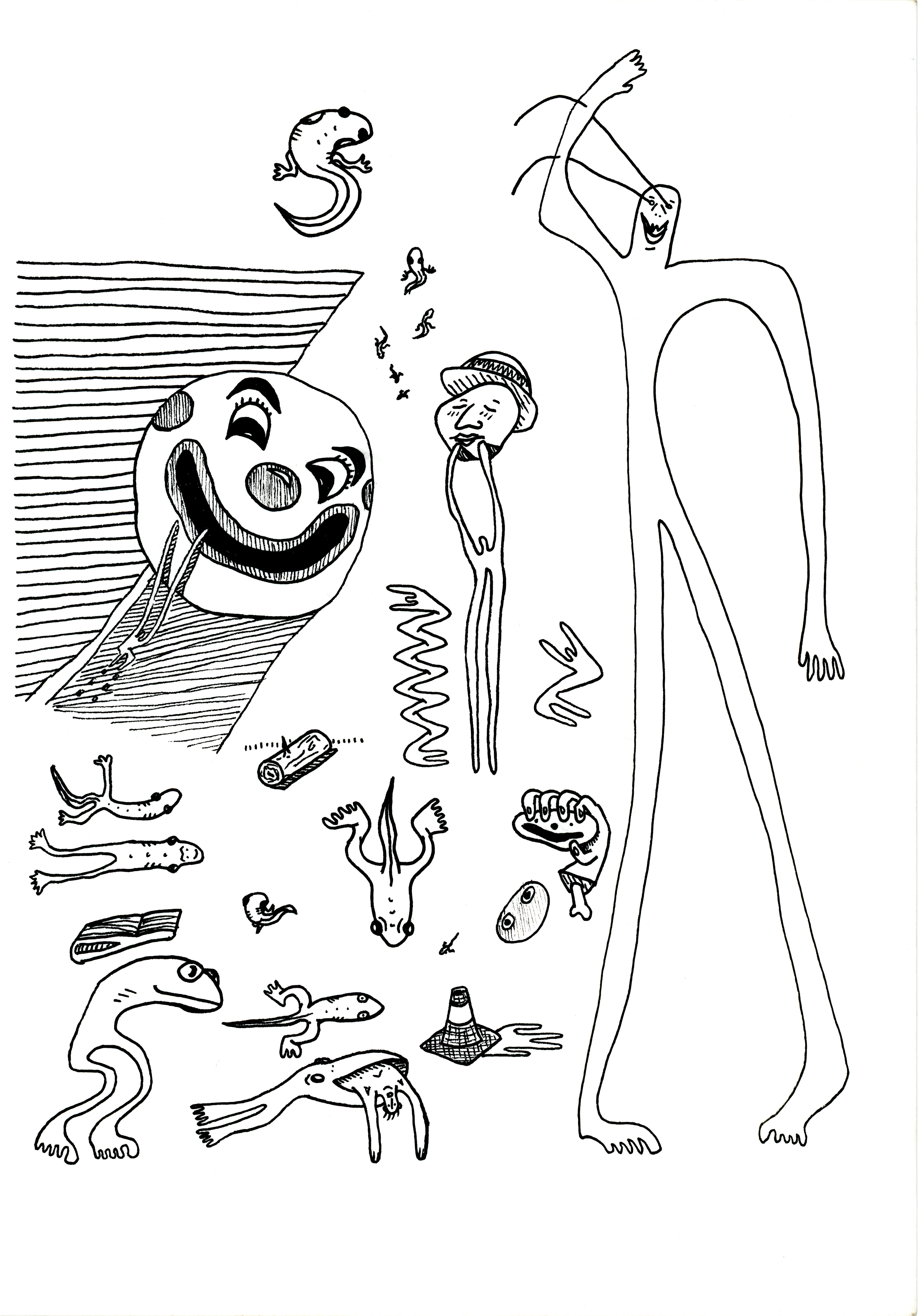 Mind Glyph, ink on paper, 2023