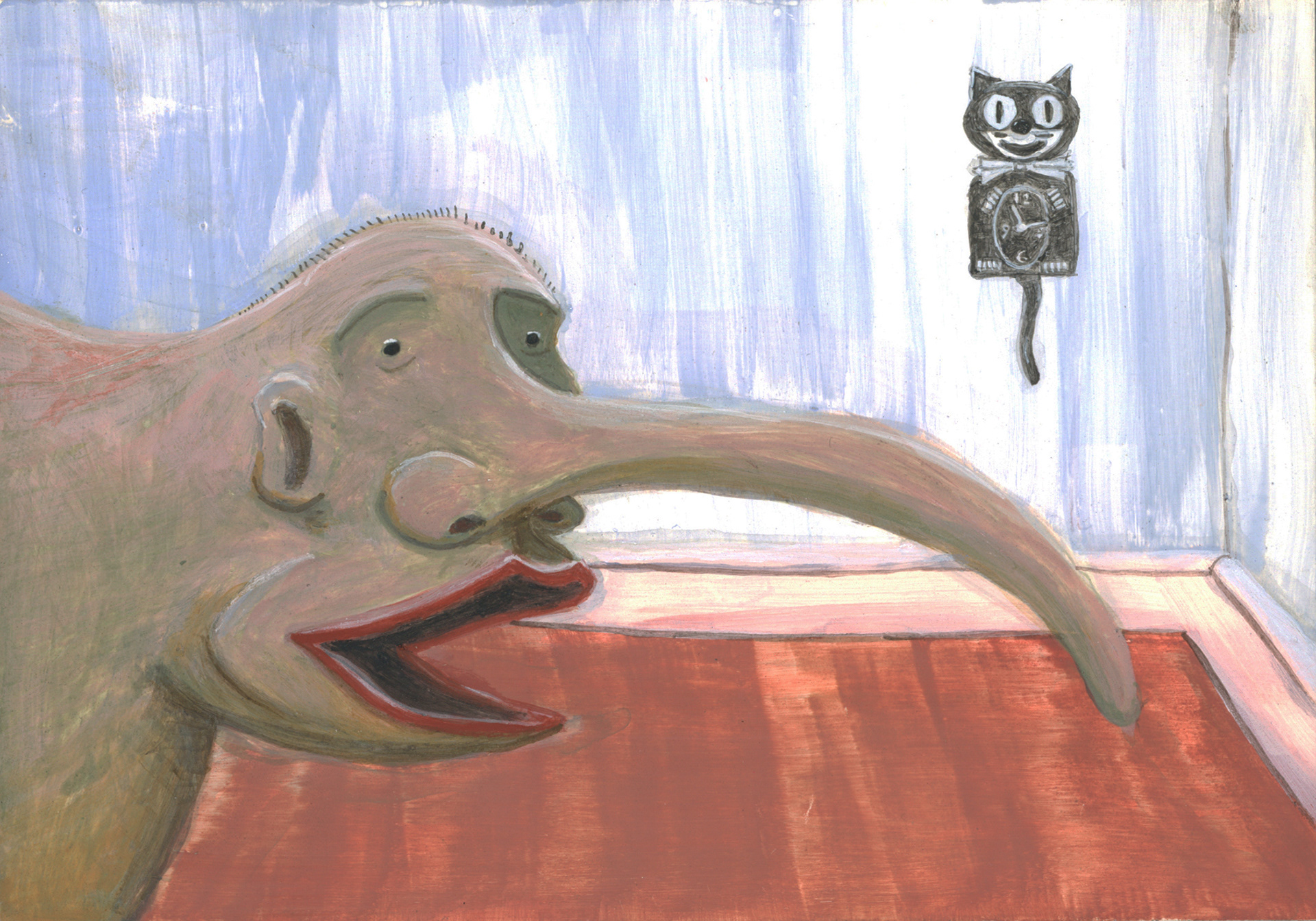 Dream Room, egg tempera on panel, 2021