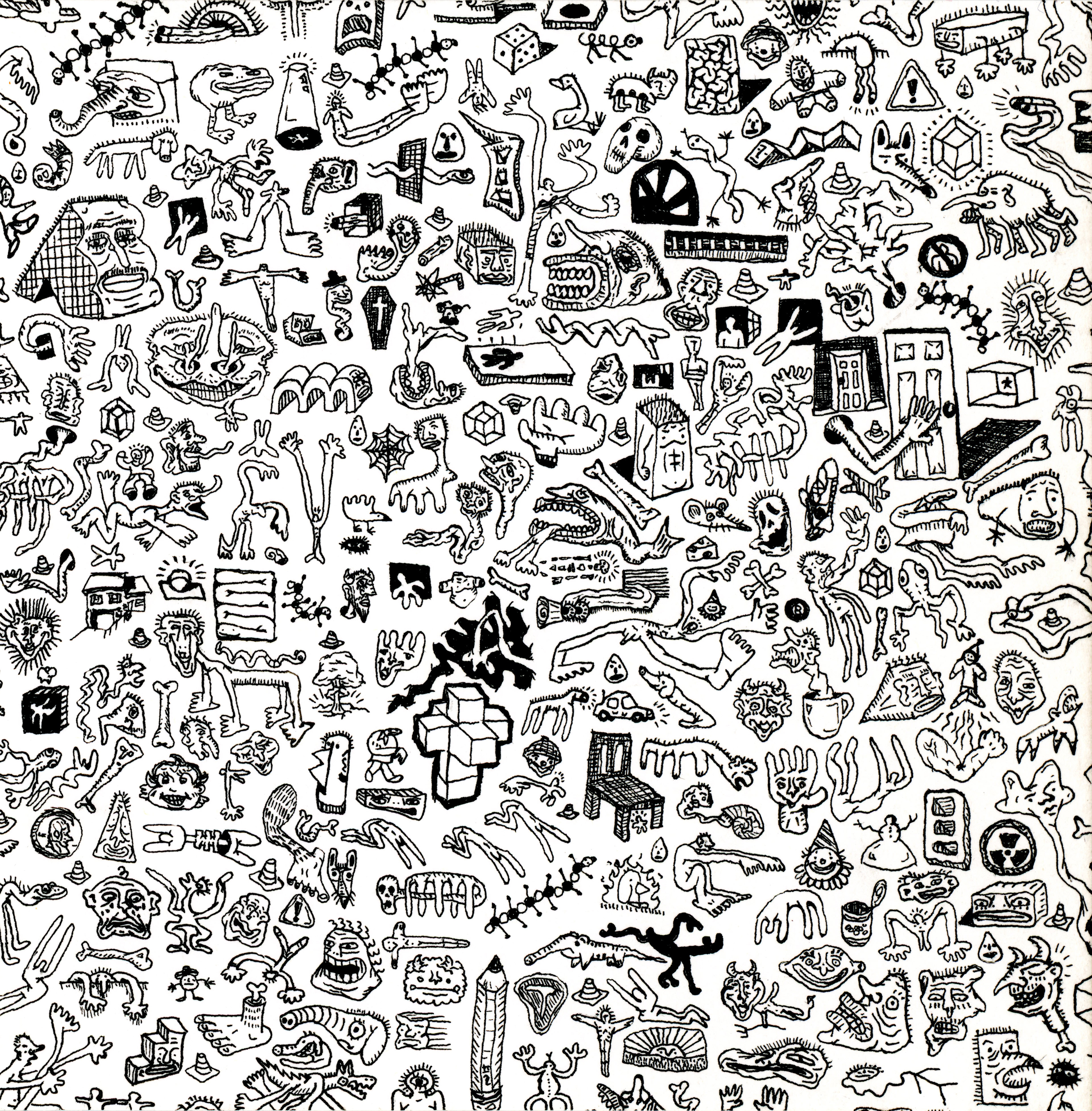 Mind Glyph, ink on paper, 2023