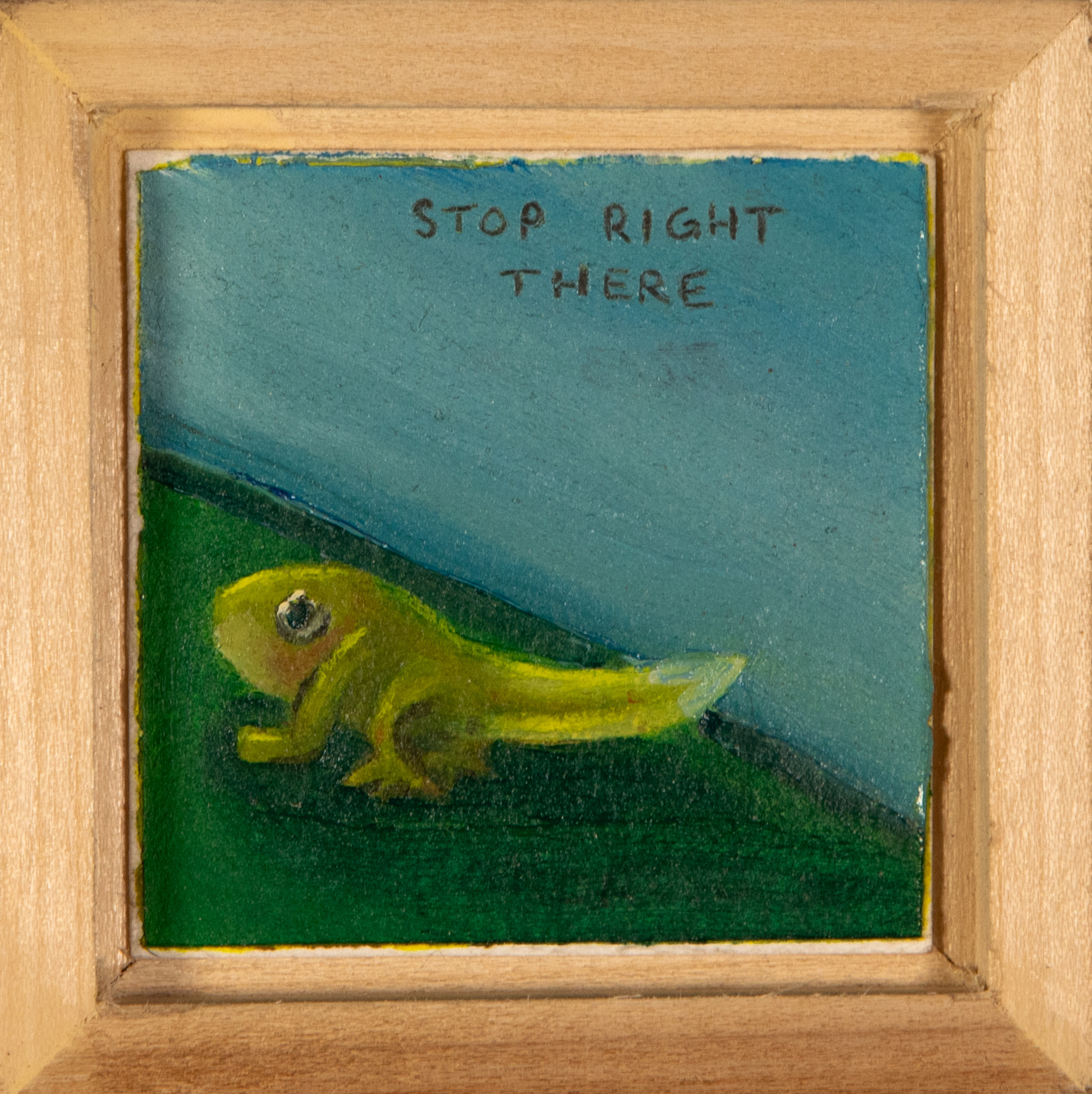 STOP RIGHT THERE, oil on paper, 2023