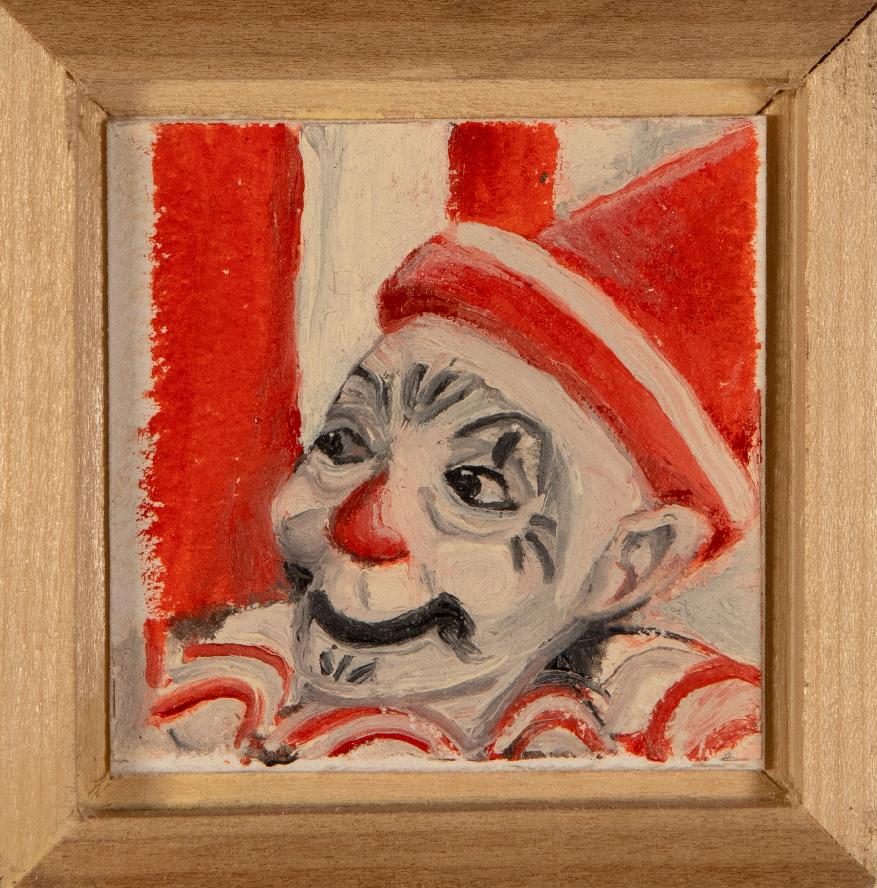 Dream Clown, oil on paper, 2023