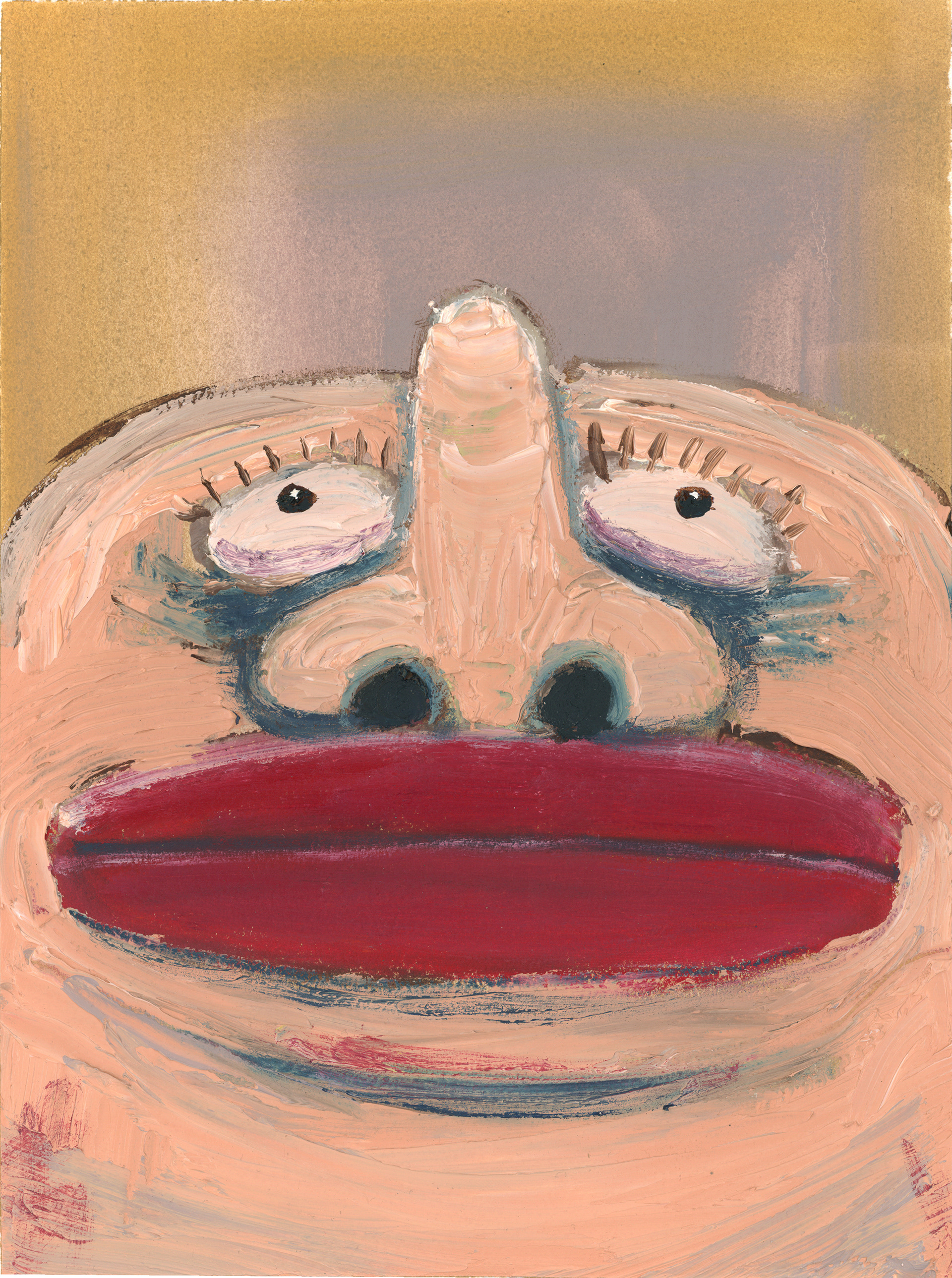 Bearing Witness, oil on paper, 2021