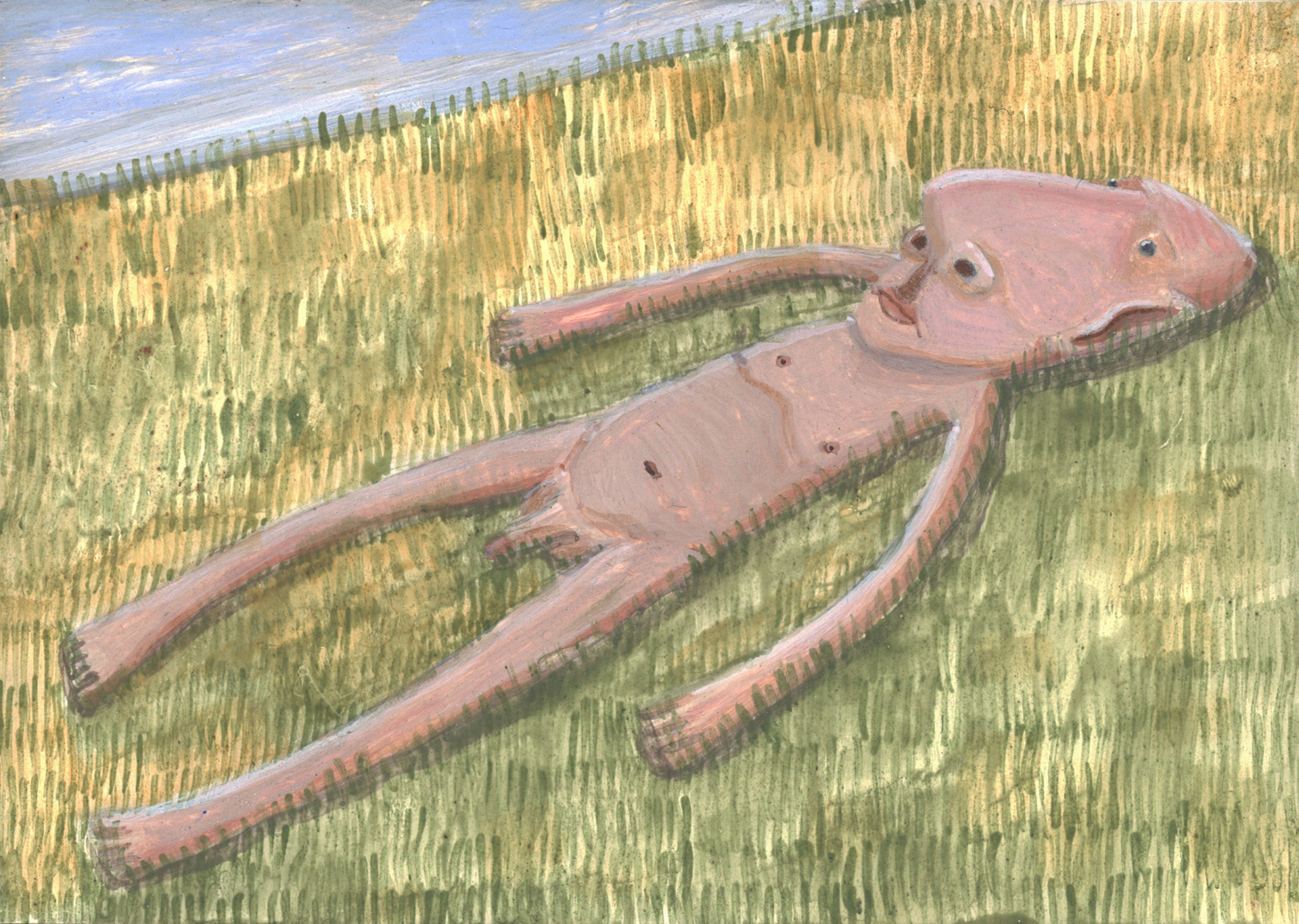 A Small Feeling, egg tempera on panel, 2021