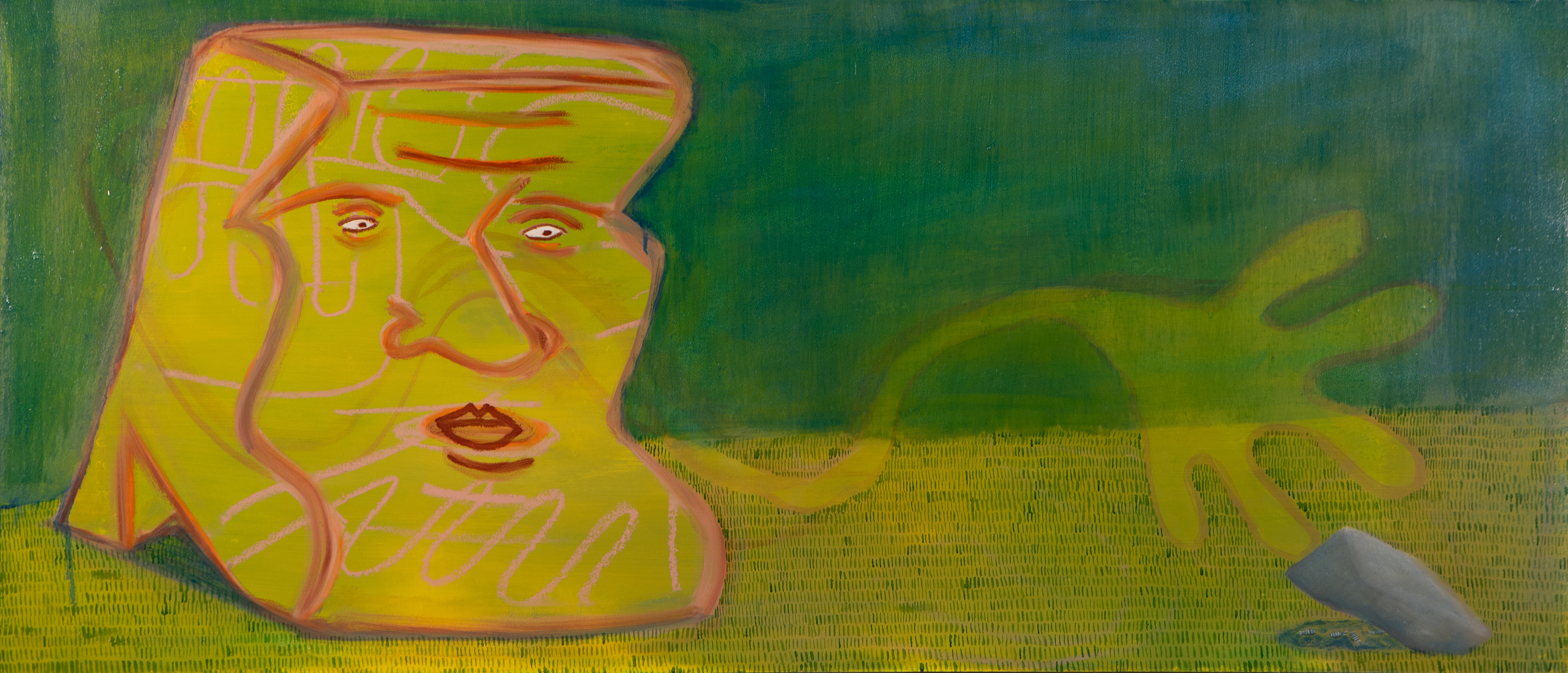 Appendage Emission, oil on panel, 2023