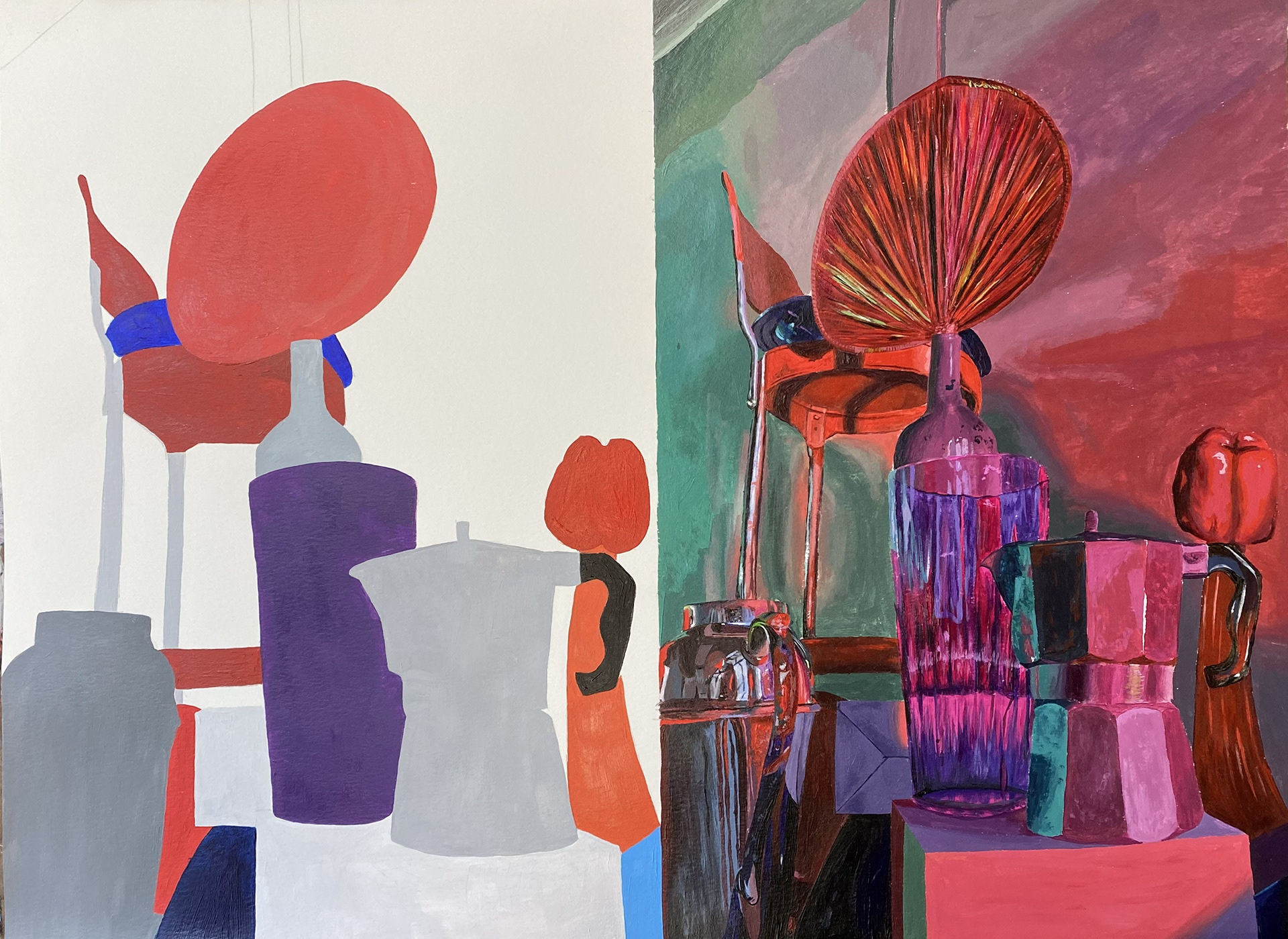 Color Project, acrylic on watercolor paper, Perceptual Studio - ART 2852C - Spring 23 