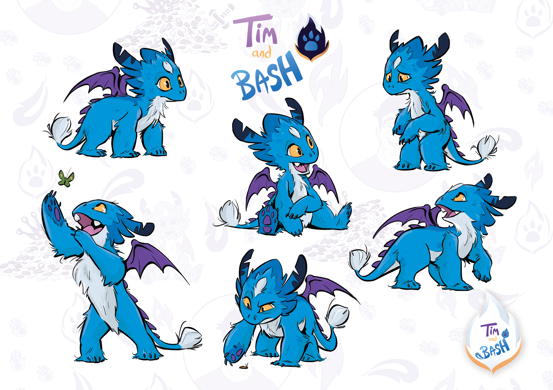 Baby Dragon Designs for 'Tim and Bash'