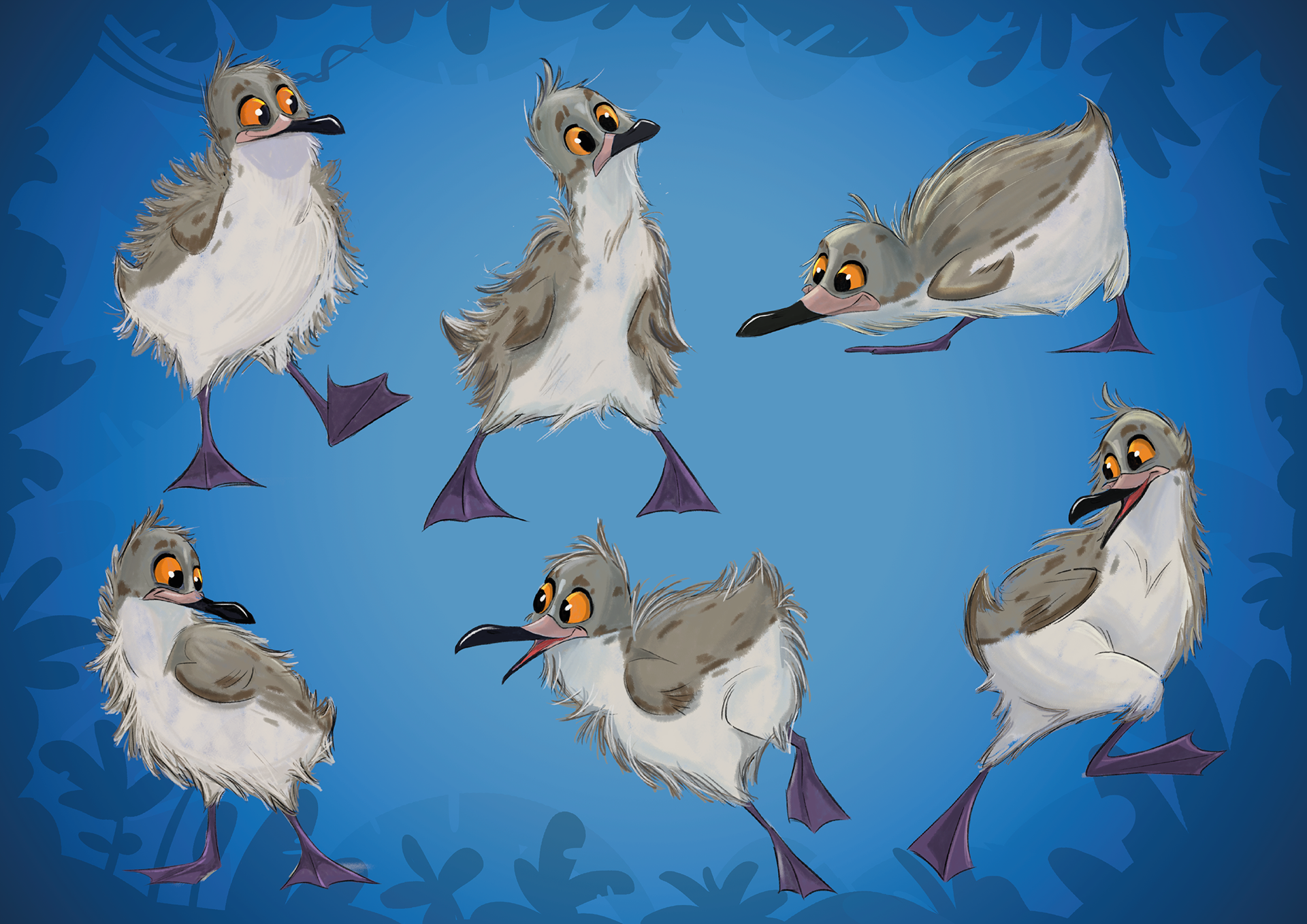 Baby Seagull Character Designs for upcoming series 'God made Crab'