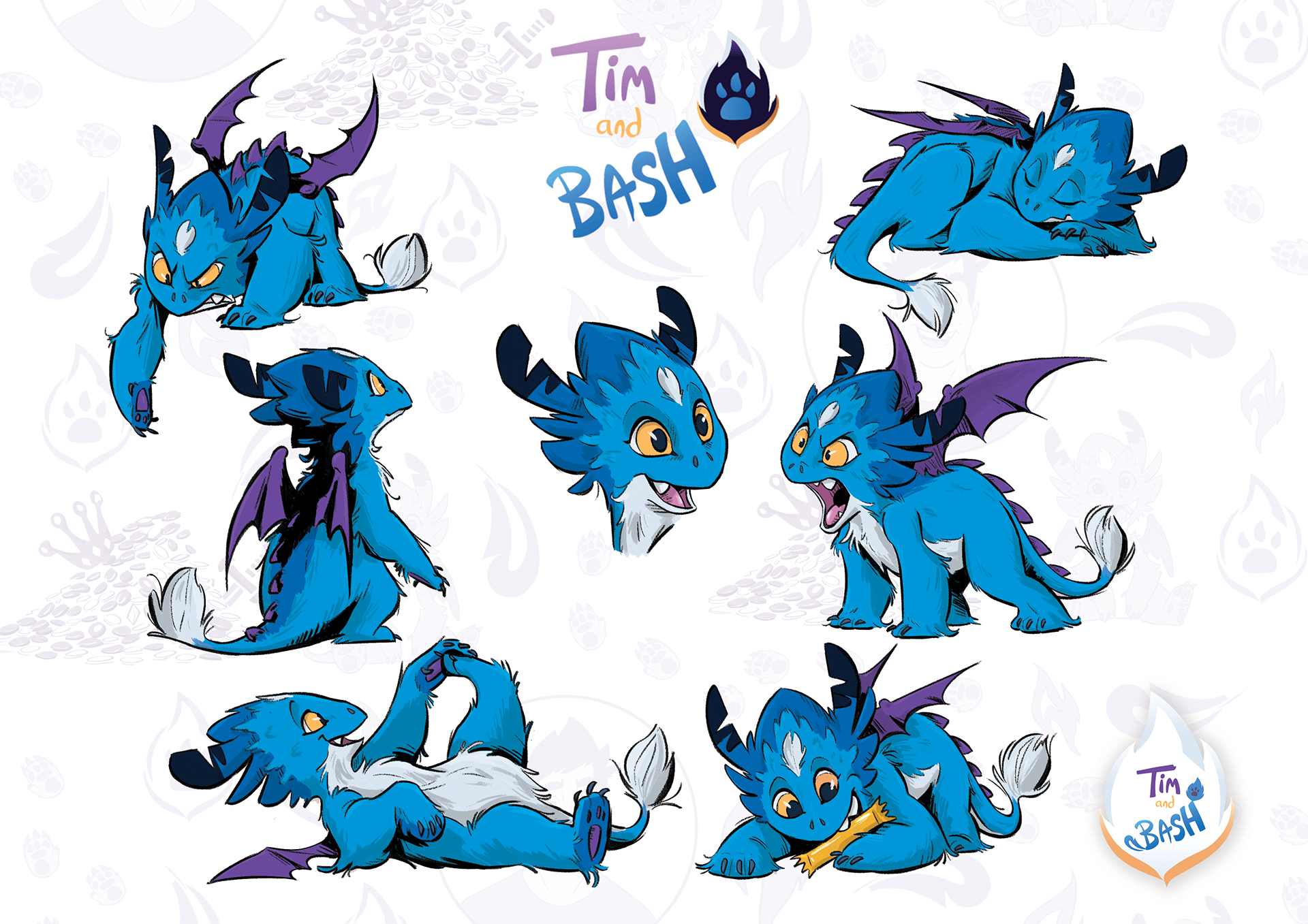 Baby Dragon Designs for 'Tim and Bash'