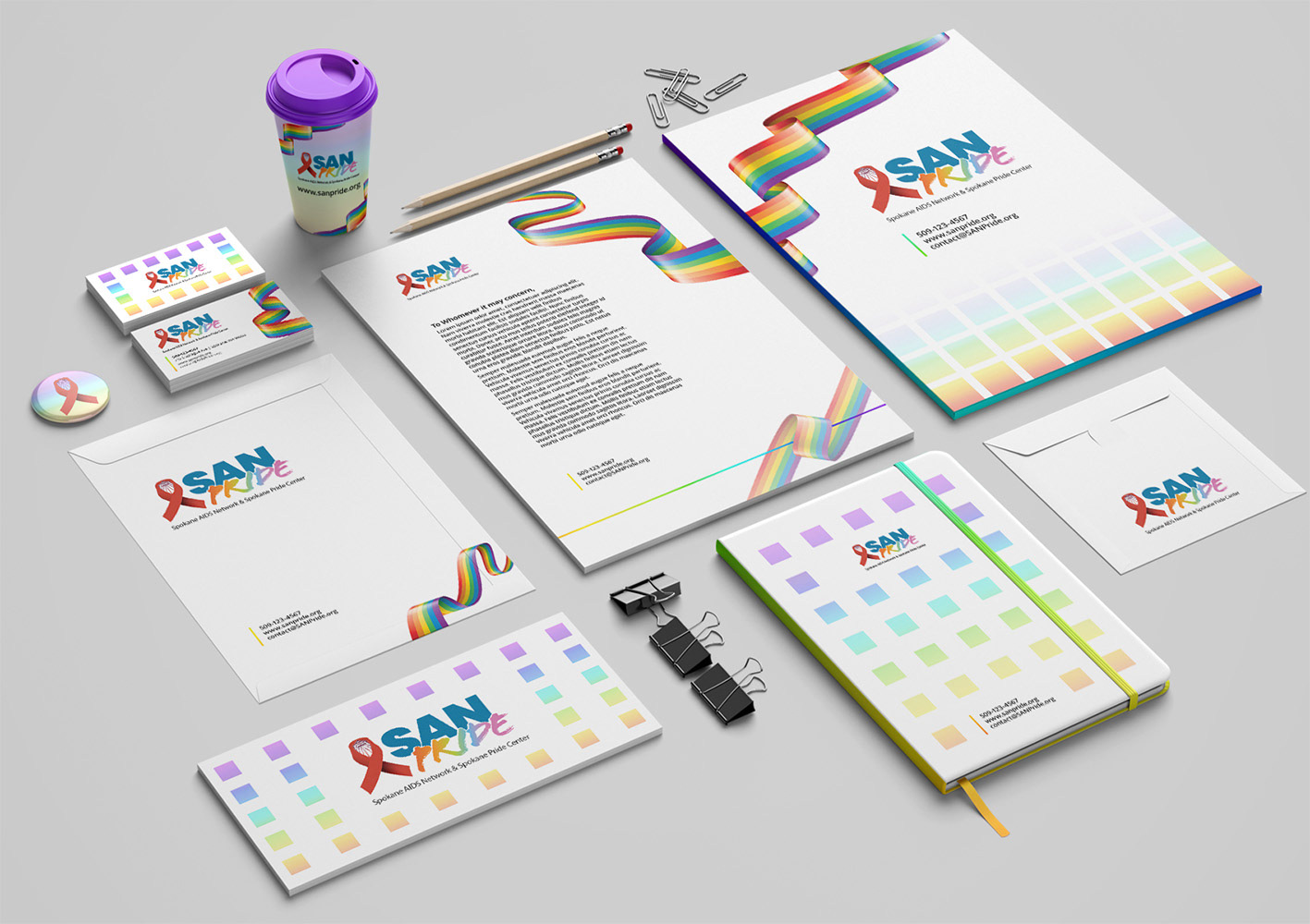 Spokane Pride & Aids Network Branding