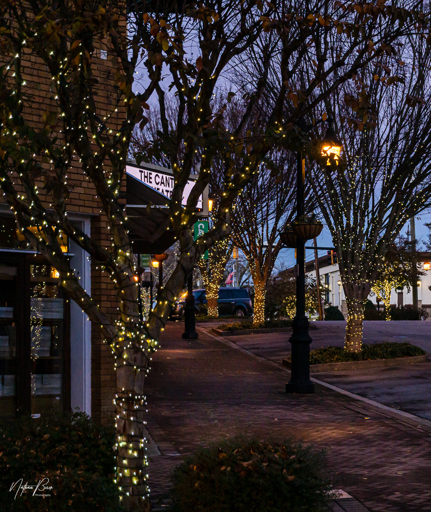 City lights in Downtown Canton