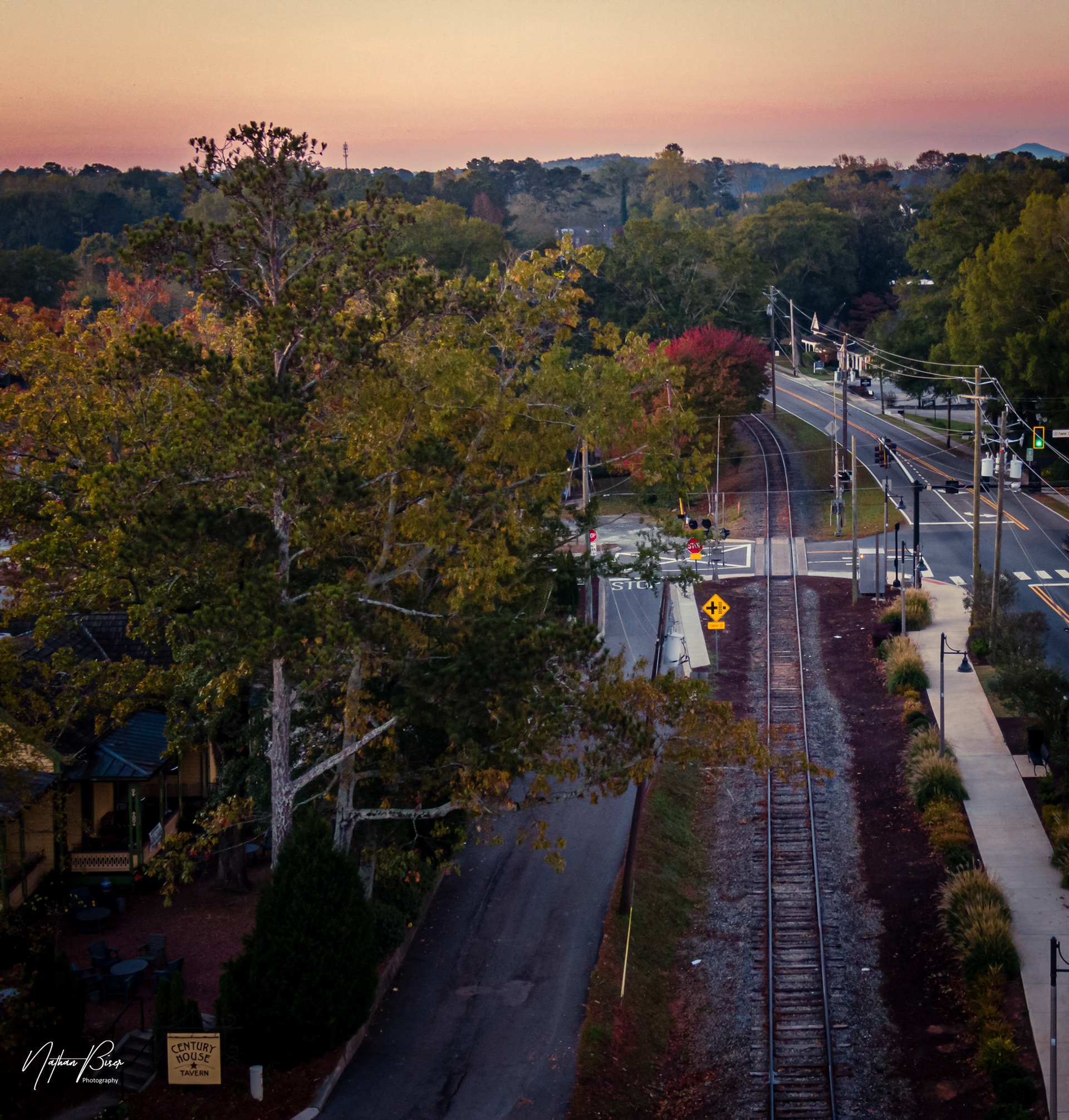 Downtown Woodstock twilight