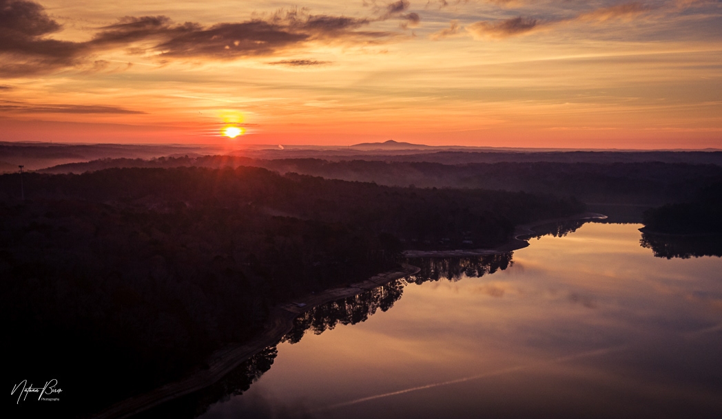 A beautiful sunrise over Lake Allatoona