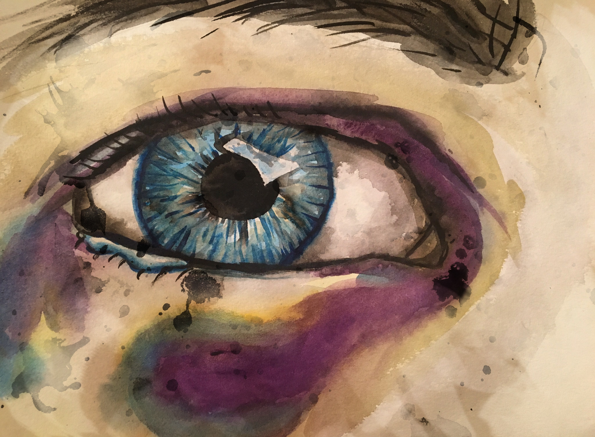 Eye. Watercolor.