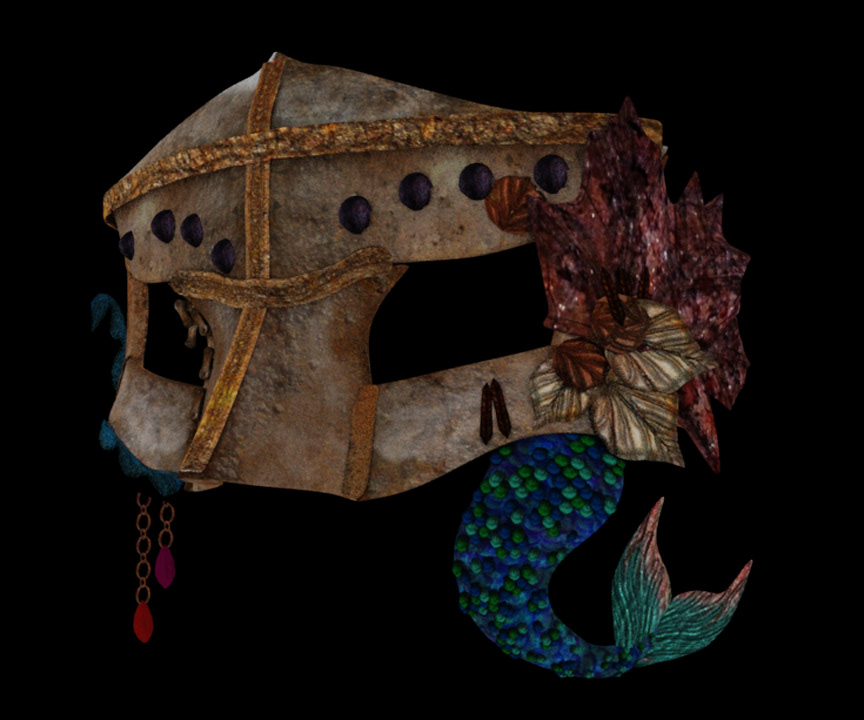 Mask. 3D Model and Texture in Maya.
