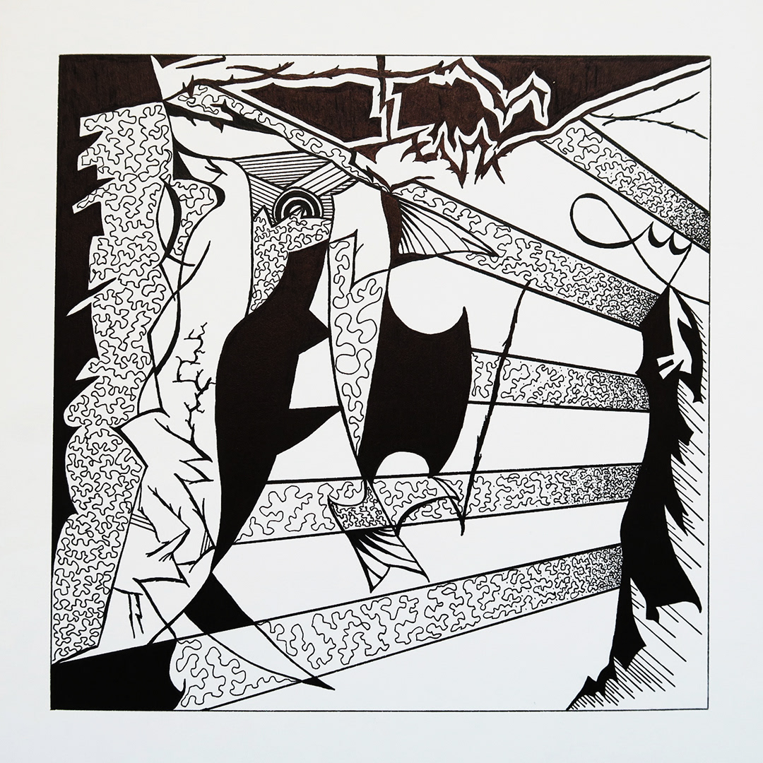 Broken Window. Marker and Micron Pen on Illustration Board.