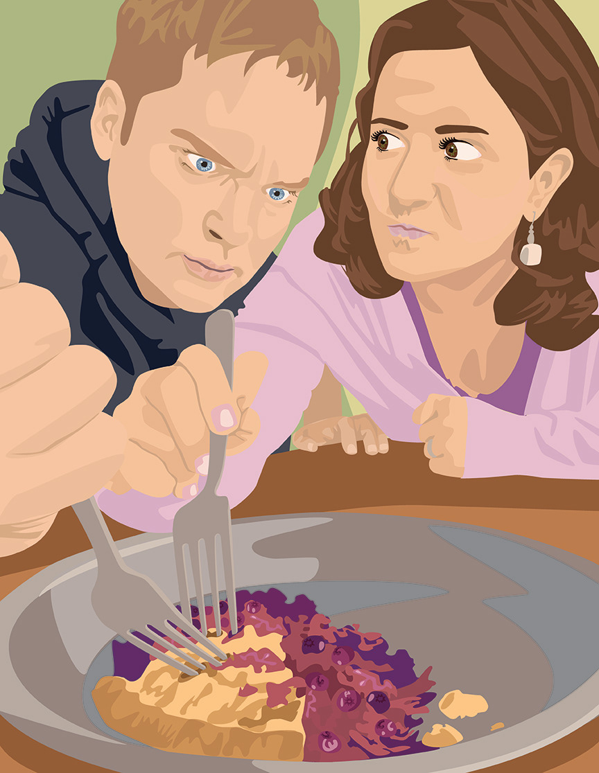 The Last Slice. Digital Illustration.