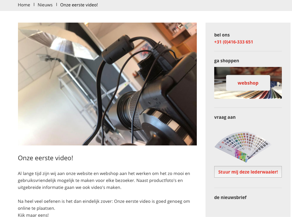 ledergroothandel budget videoapparatuur en licht