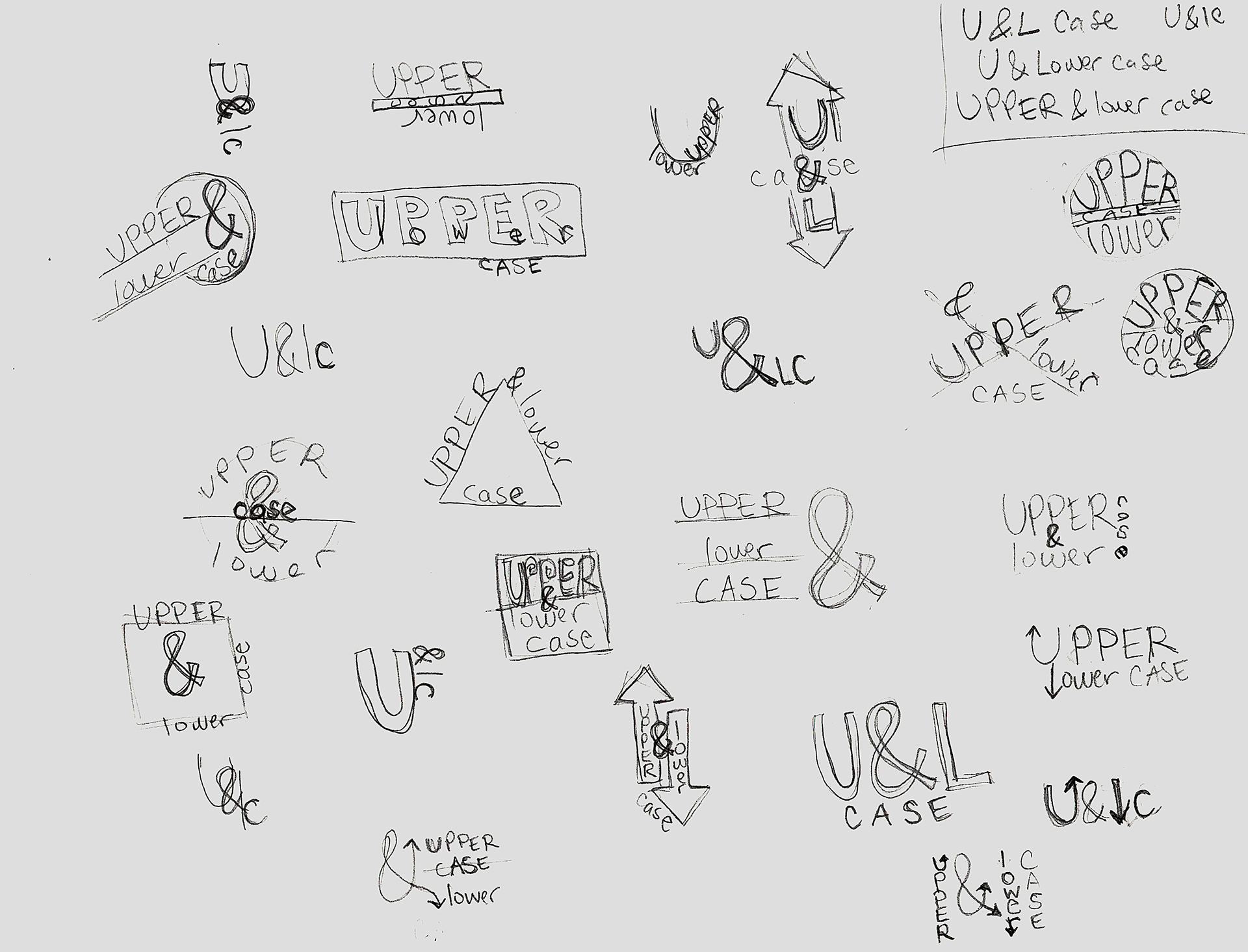 Initial logo sketches