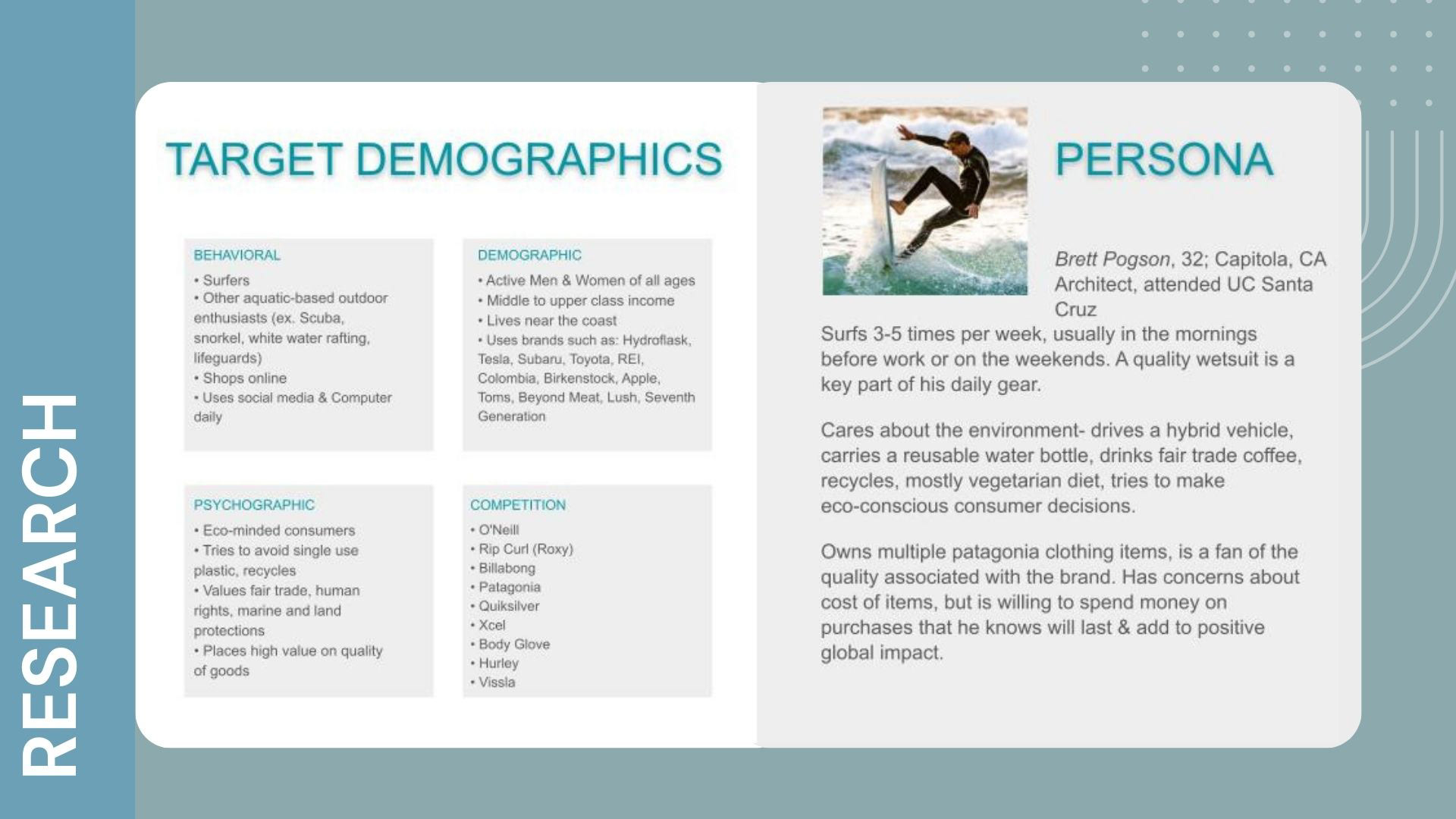 Research- Target Demographics & Persona