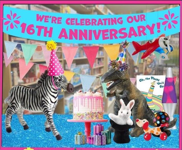 Anniversary window display