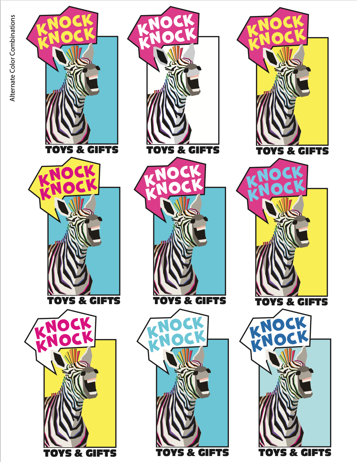zebra logo initial iterations
