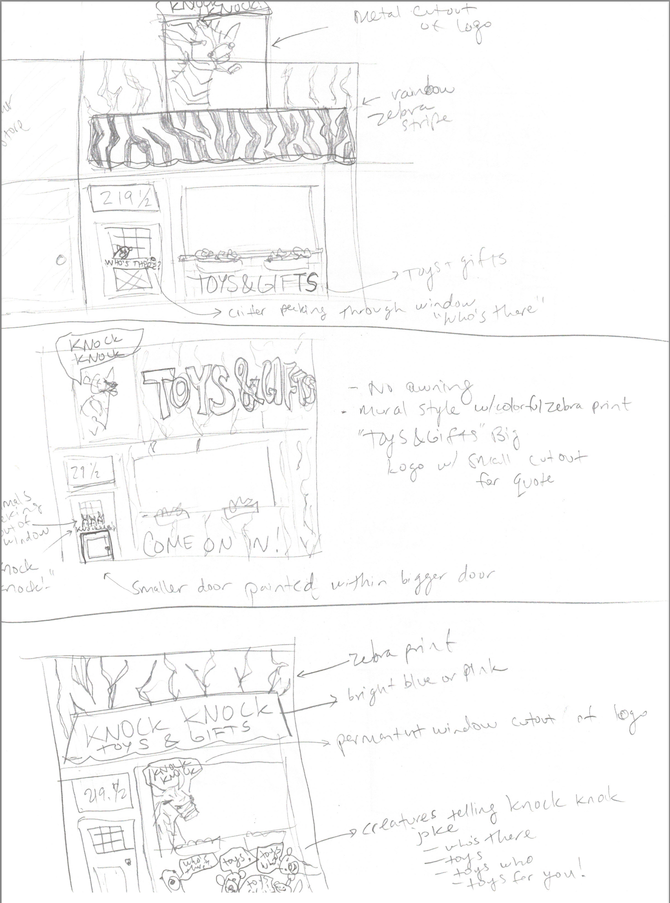 Storefront sketches
