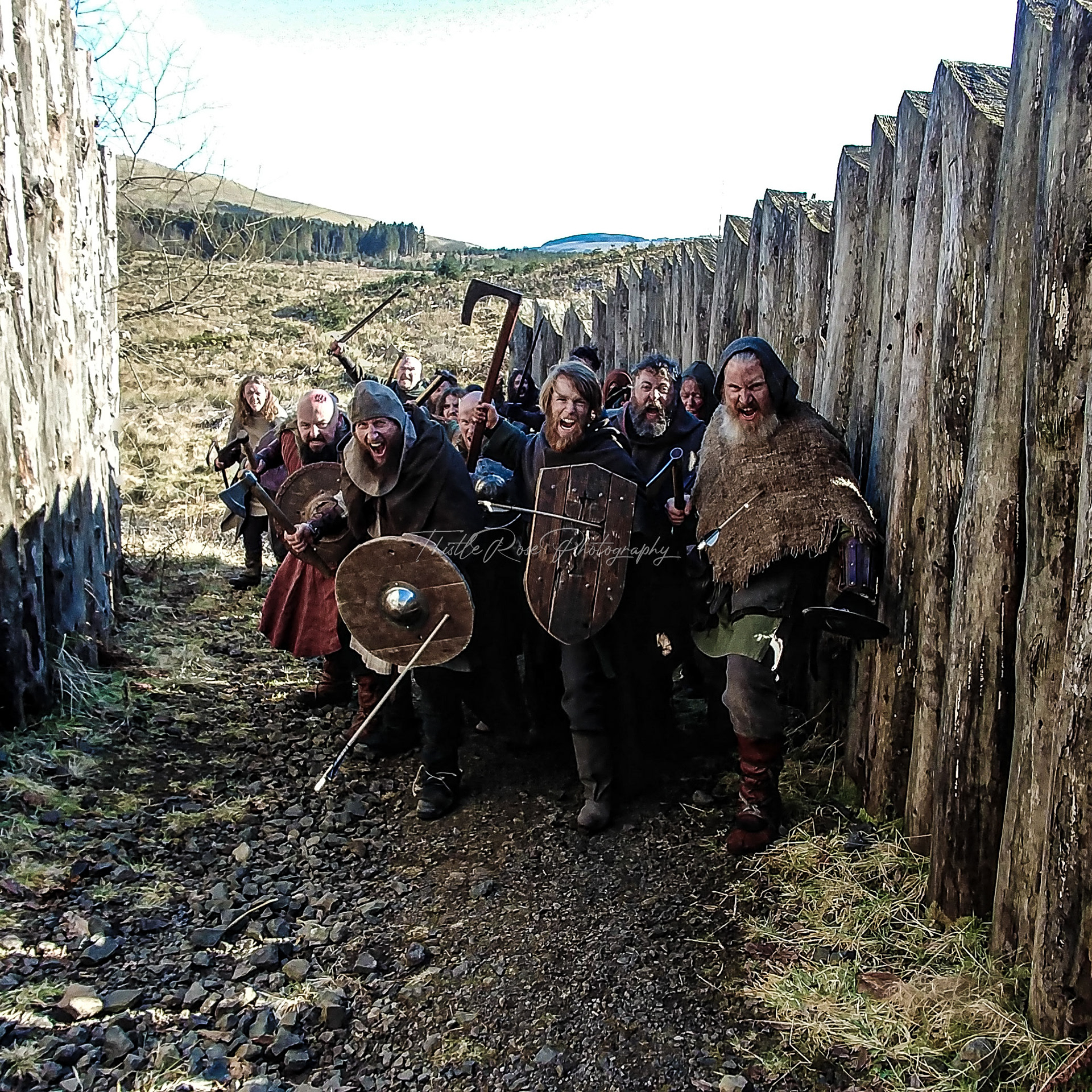On the set of the Film Robert the Bruce with Angus Macfadyen