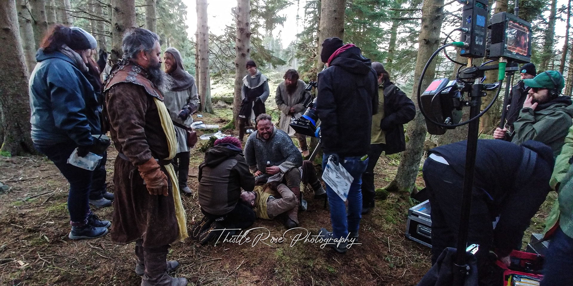 On the set of the Film Robert the Bruce with Angus Macfadyen