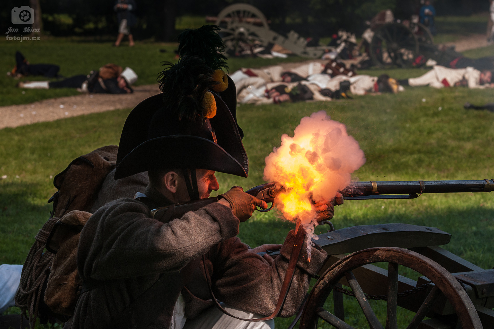 Z bitvy v parku zámku Slavkov