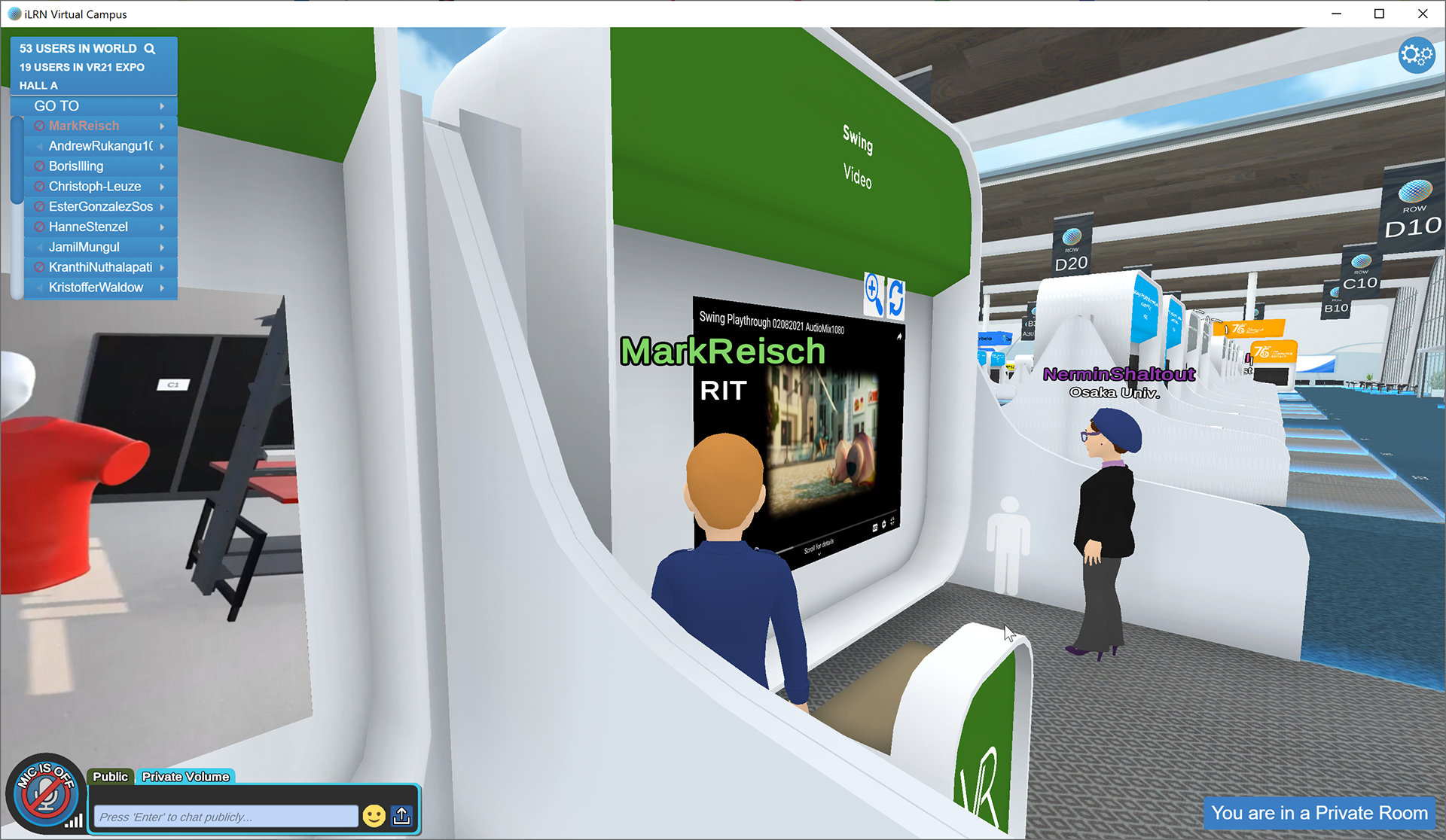 SIGGRAPH Asia Virtual booth visitor