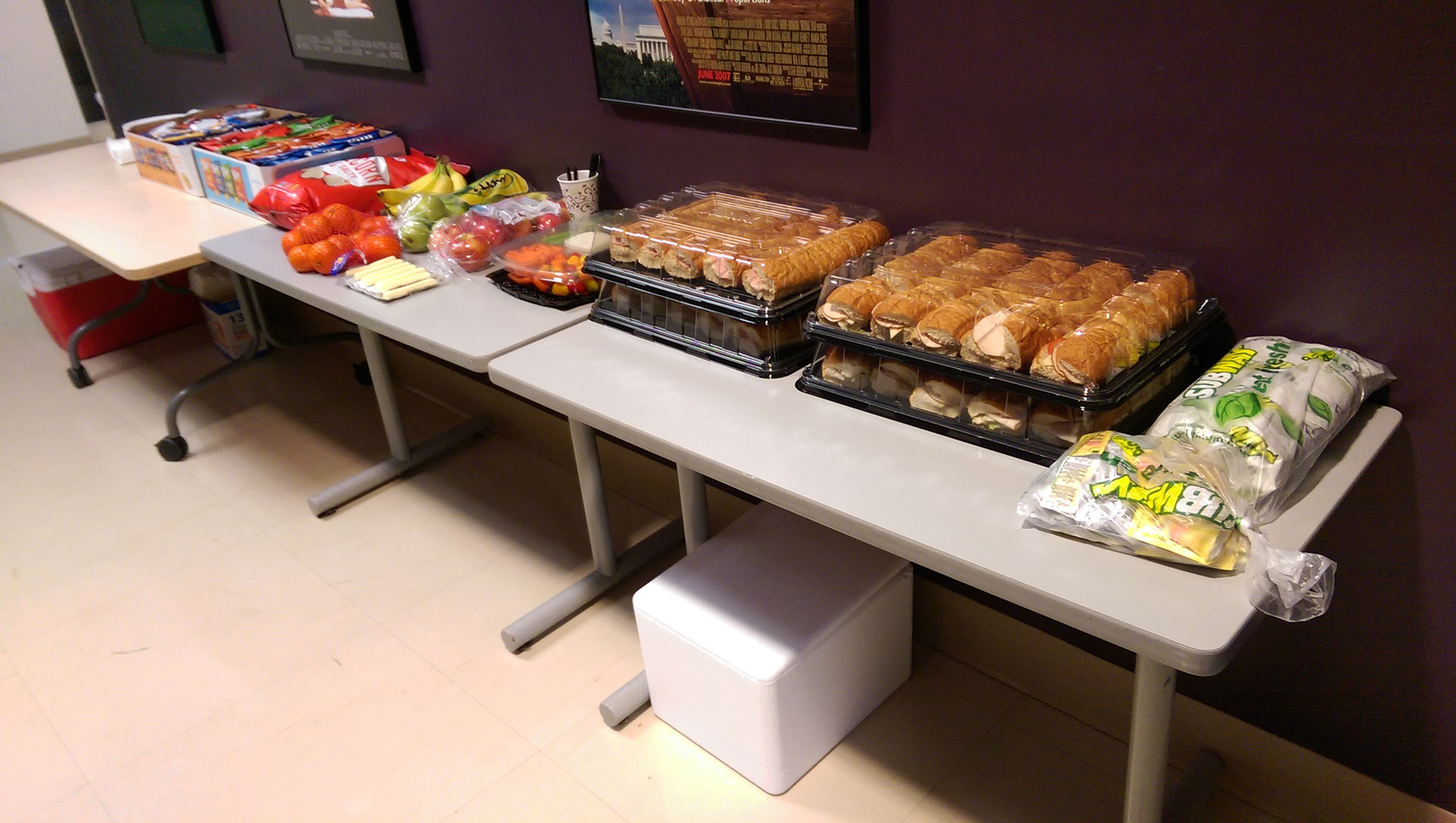 Subway food donations