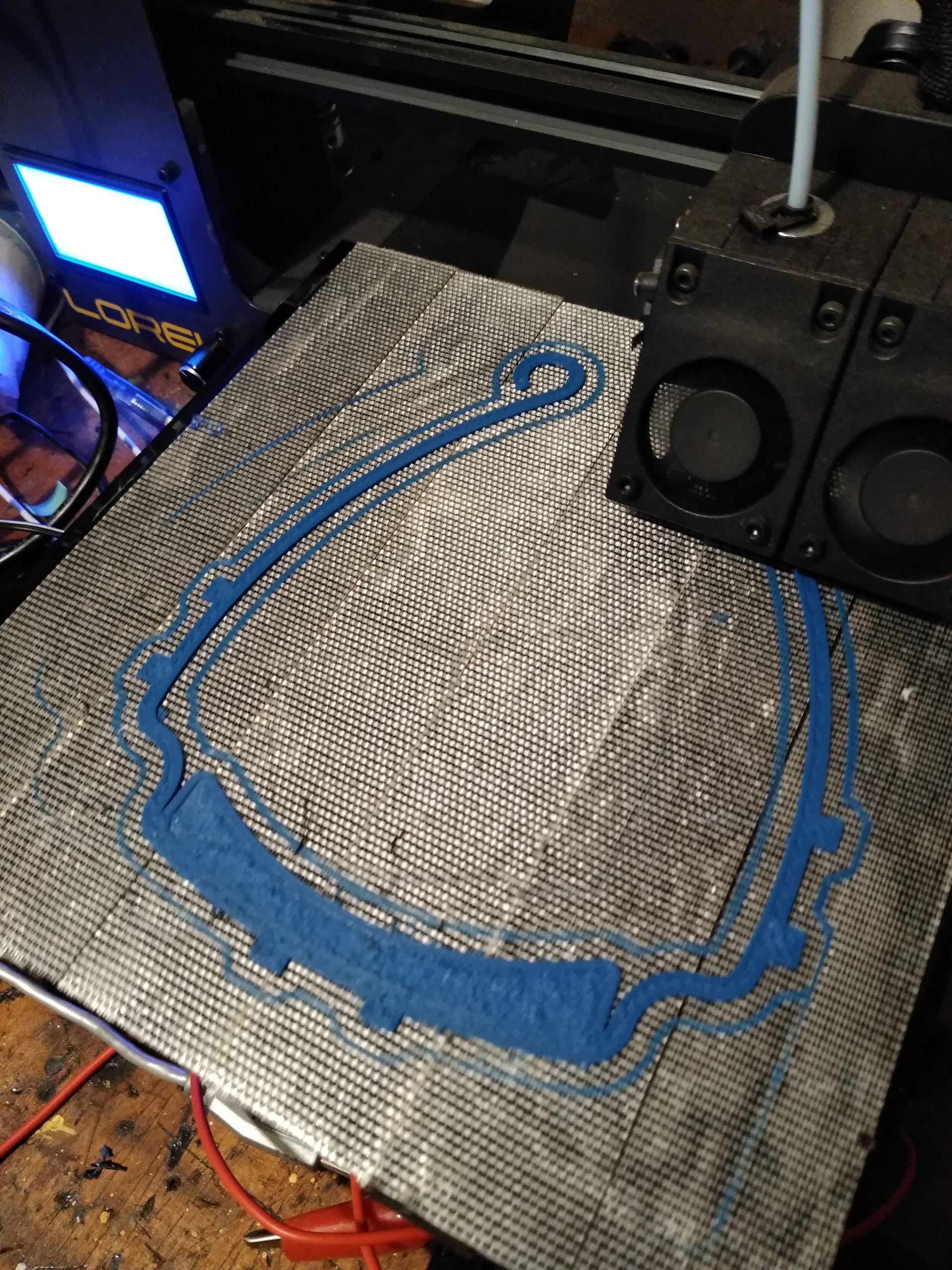 First face shield frame print
