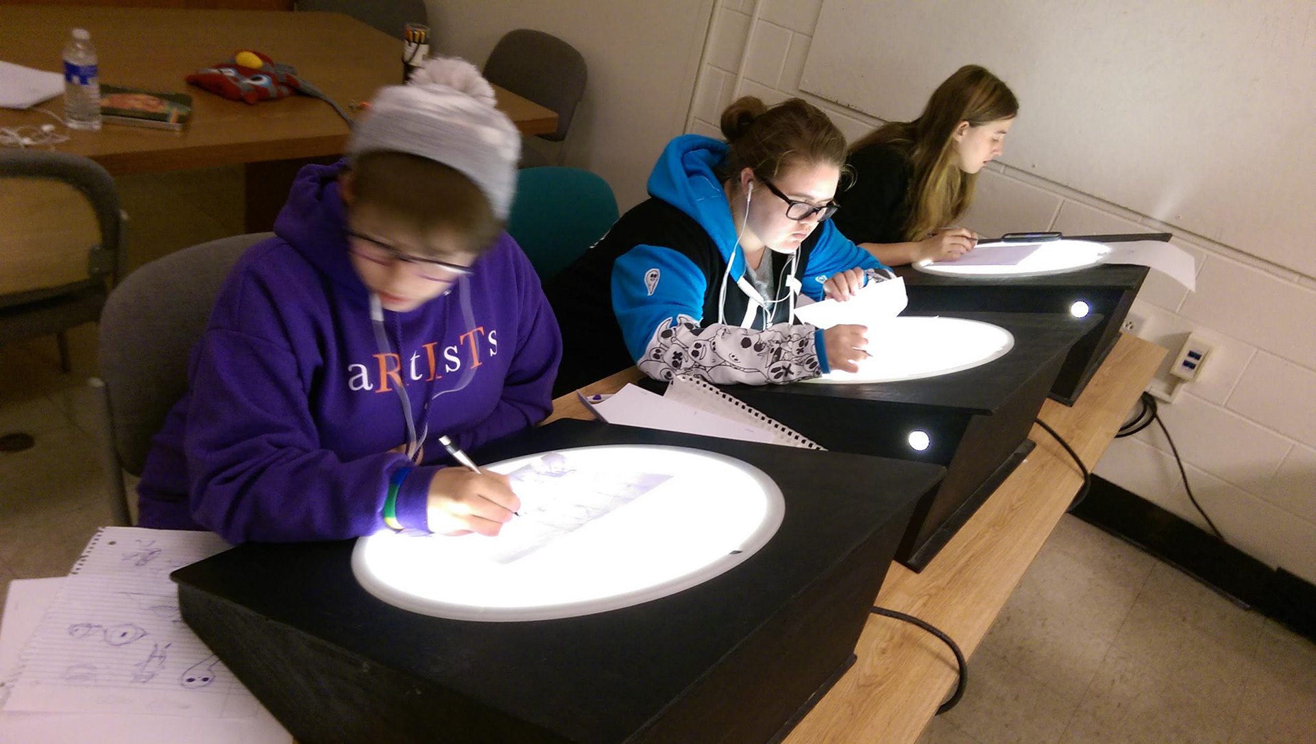 2D animation students Animating
