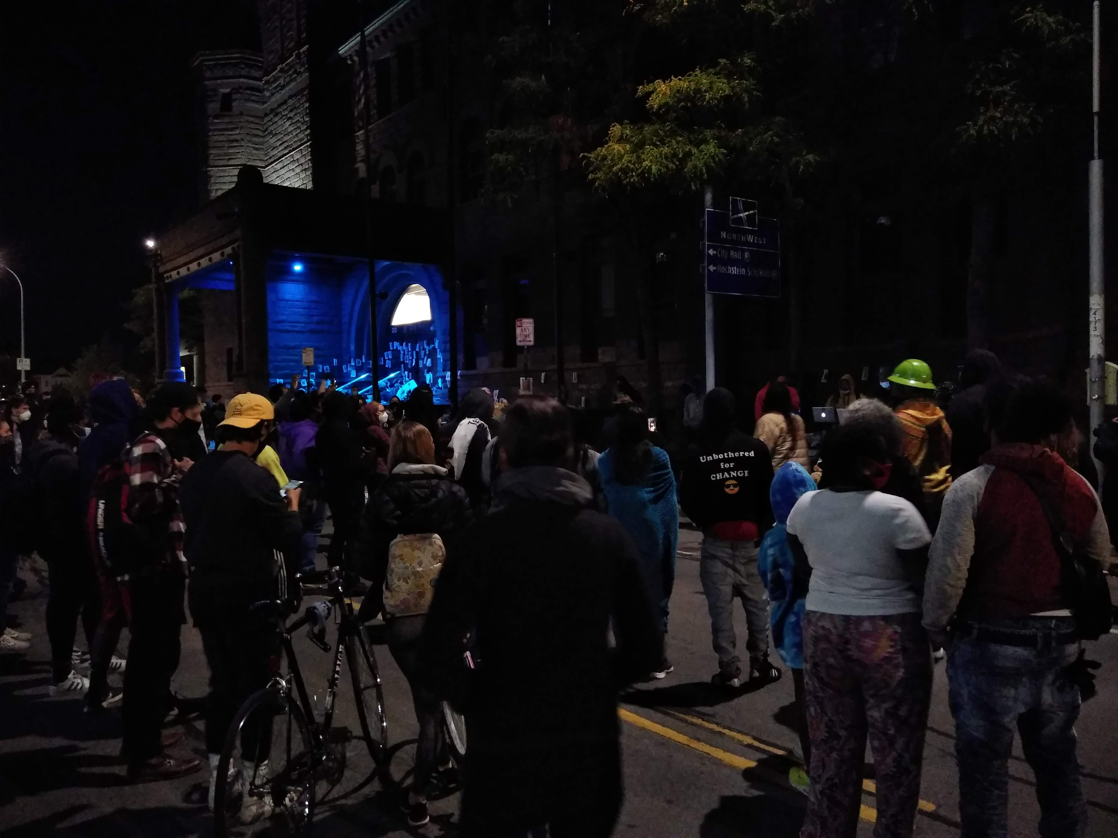 Gathering at City Hall for Daniel Prude