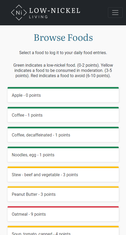 Browsing Foods