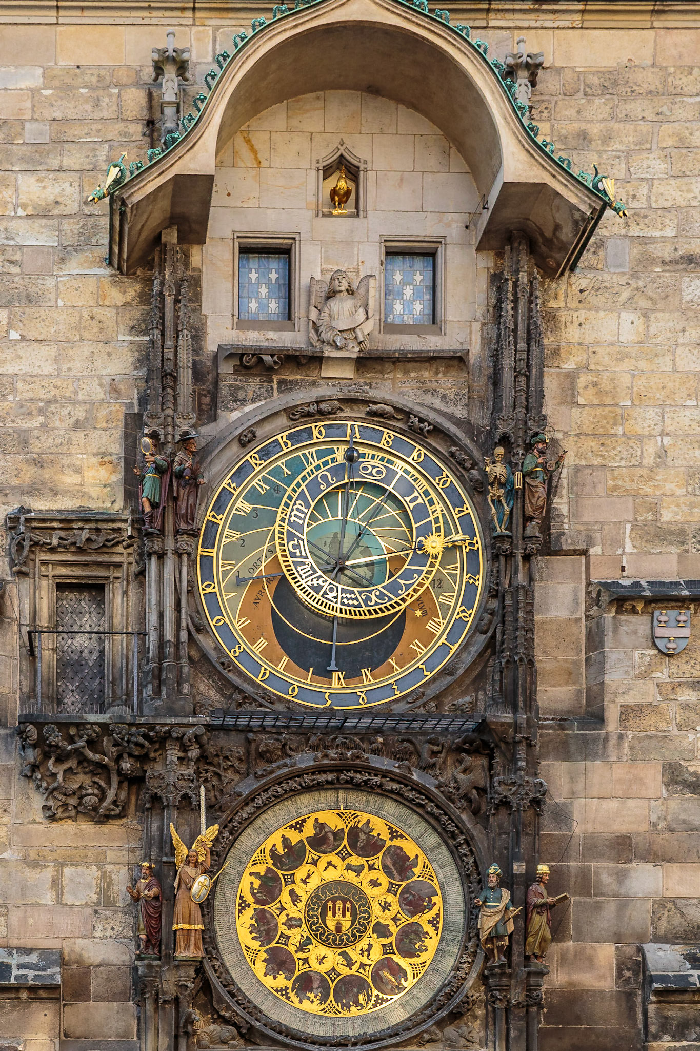 Horloge Astronomique médiévale de Prague située sur la place de la Vieille-Ville.
