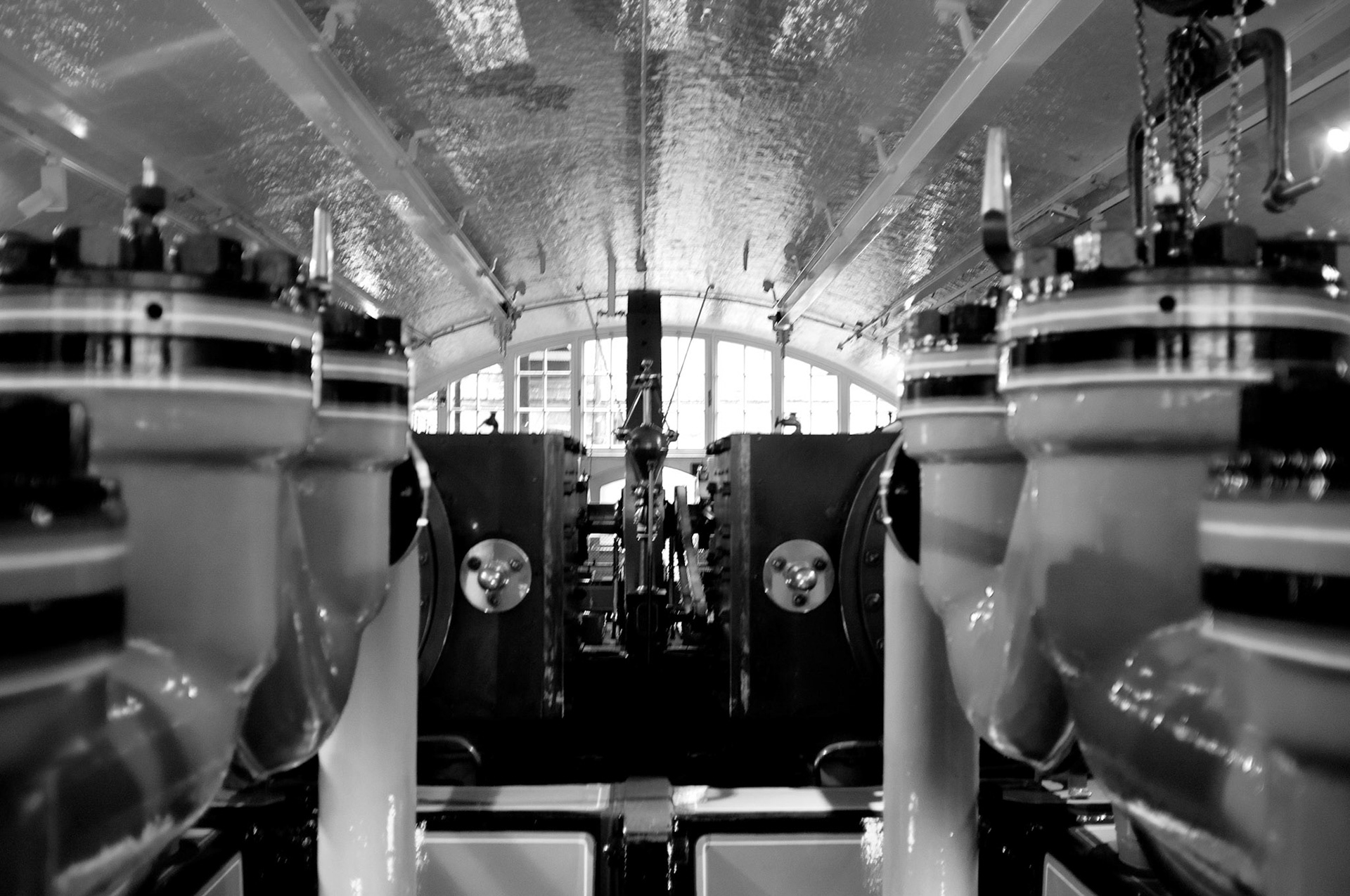 One of the old machinery that activated the Tower Bridge.