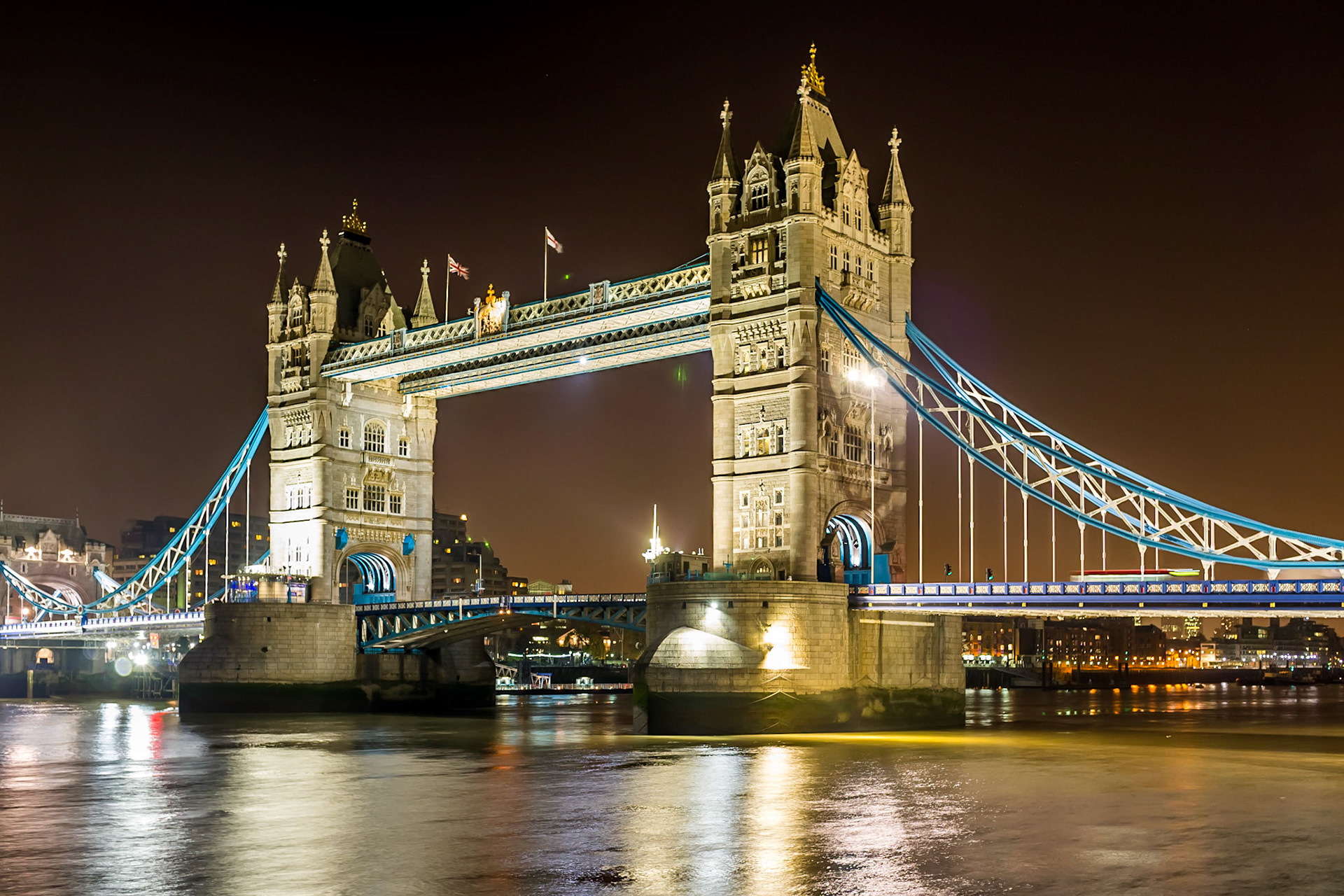 The Tower Bridge at nightfall