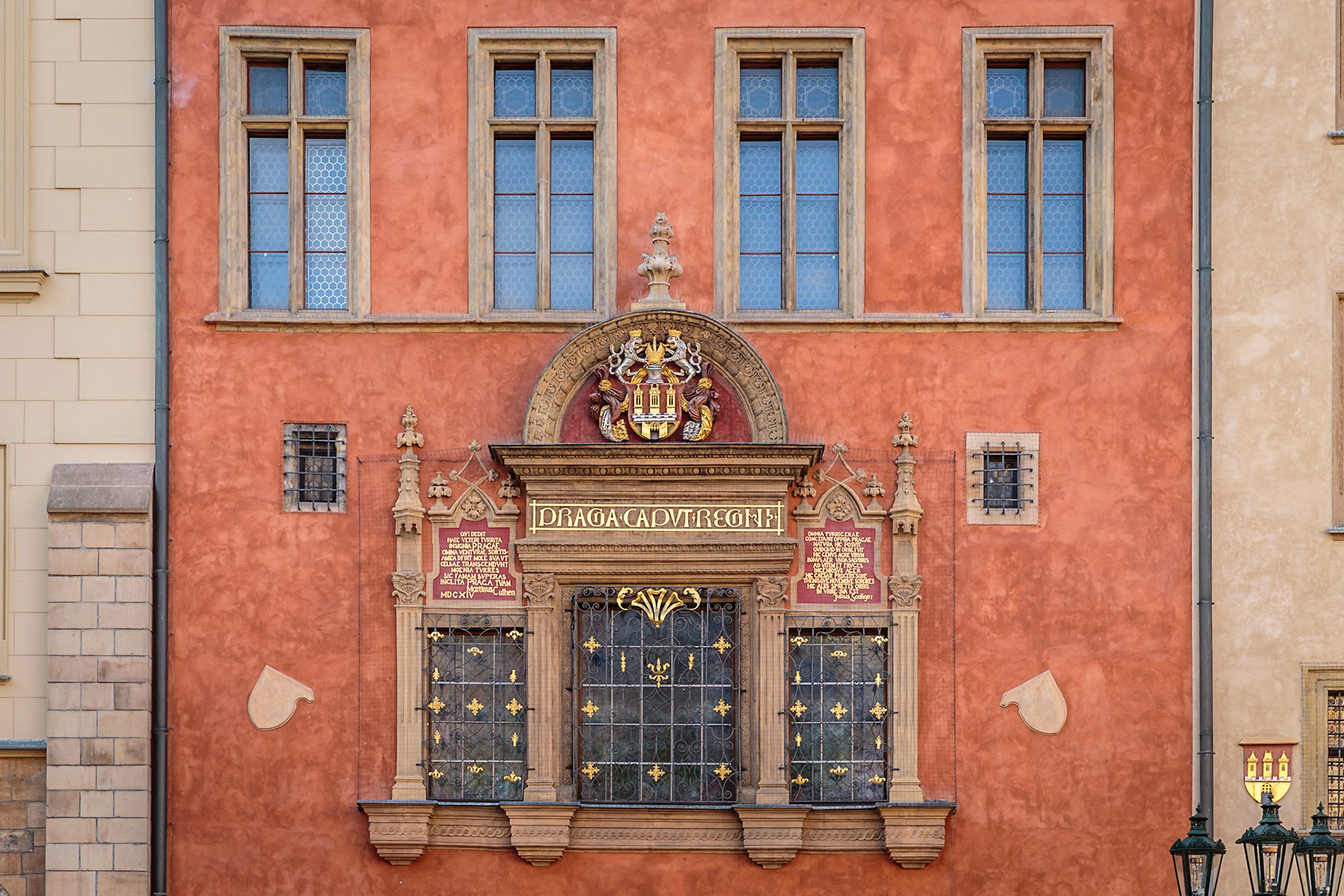 Façade de l'Hôtel de Ville de Prague