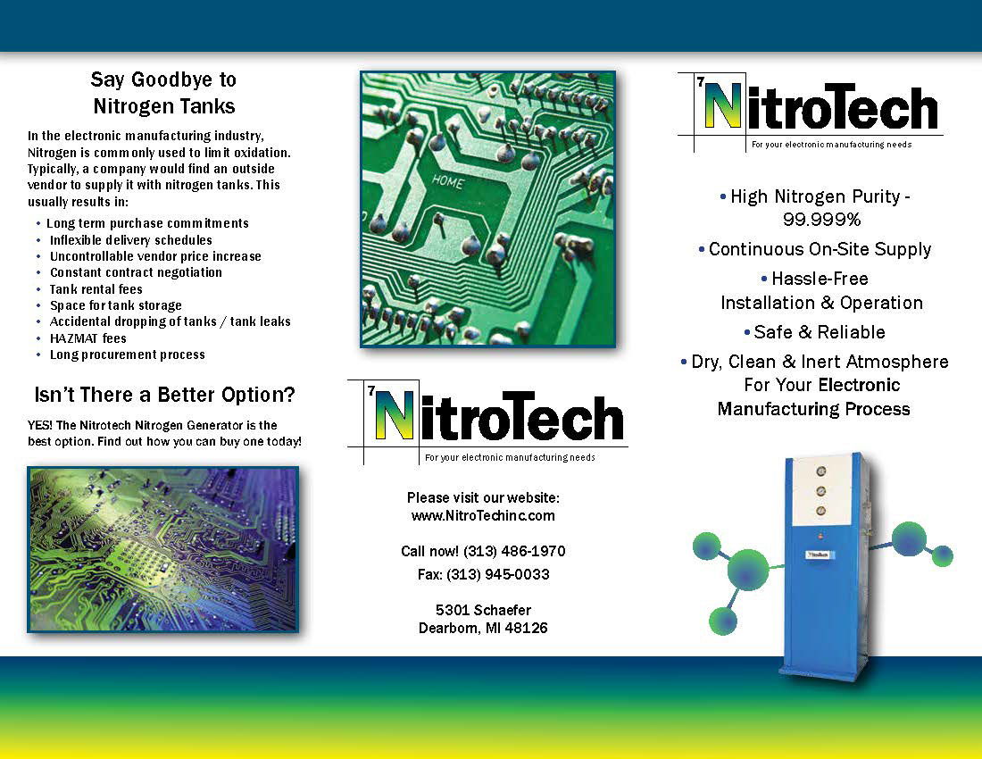 The front of a tri-fold for Nitrotech to be handed out at trade shows