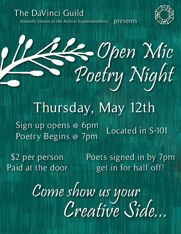 A flyer I designed for the DaVinci Guild at Macomb Community College