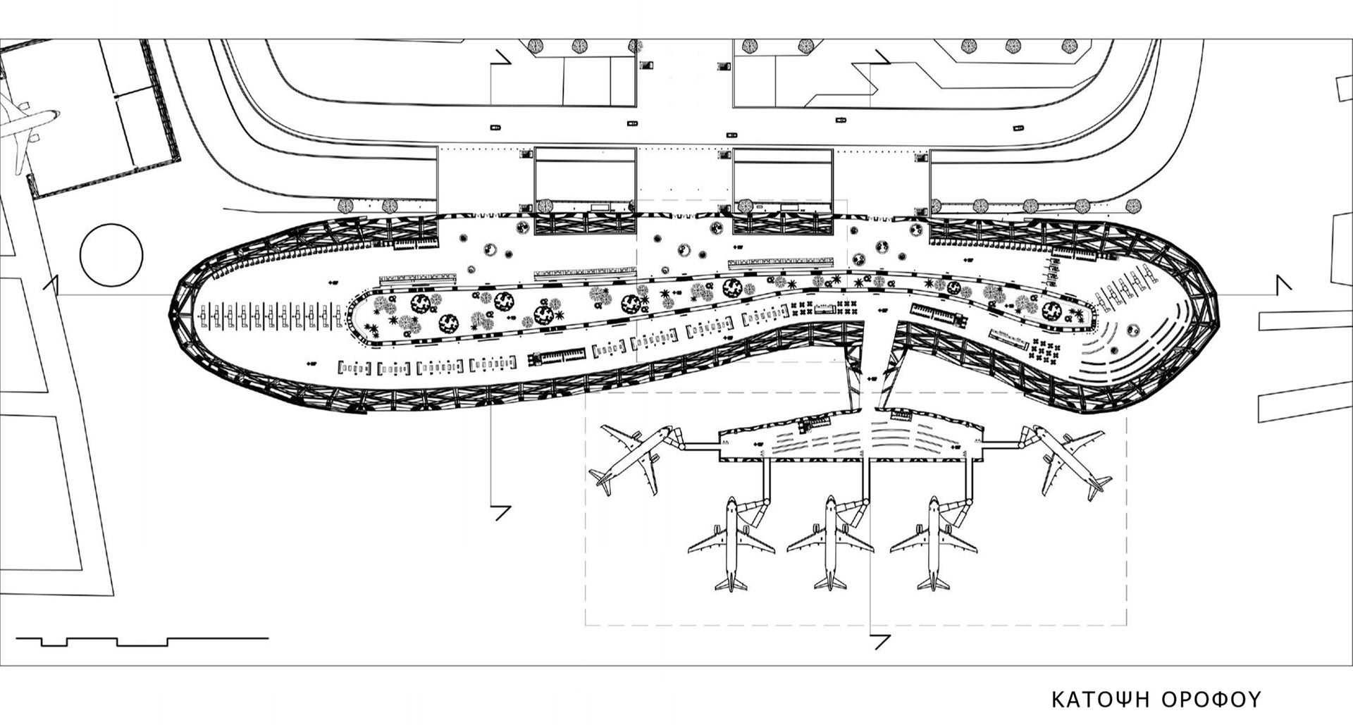 +1 Level Plan View (Departures)
