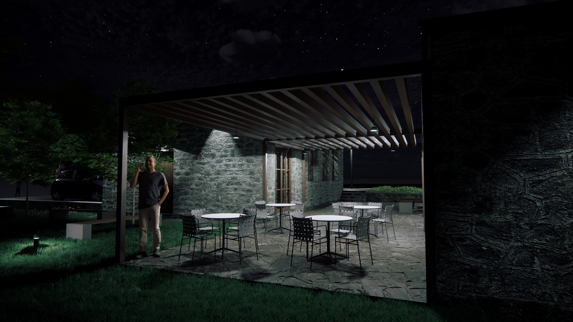 Exterior Perspective Night