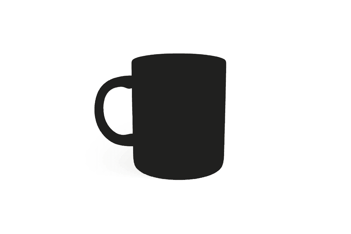 Heat sensitive mug that reveals design when hot.