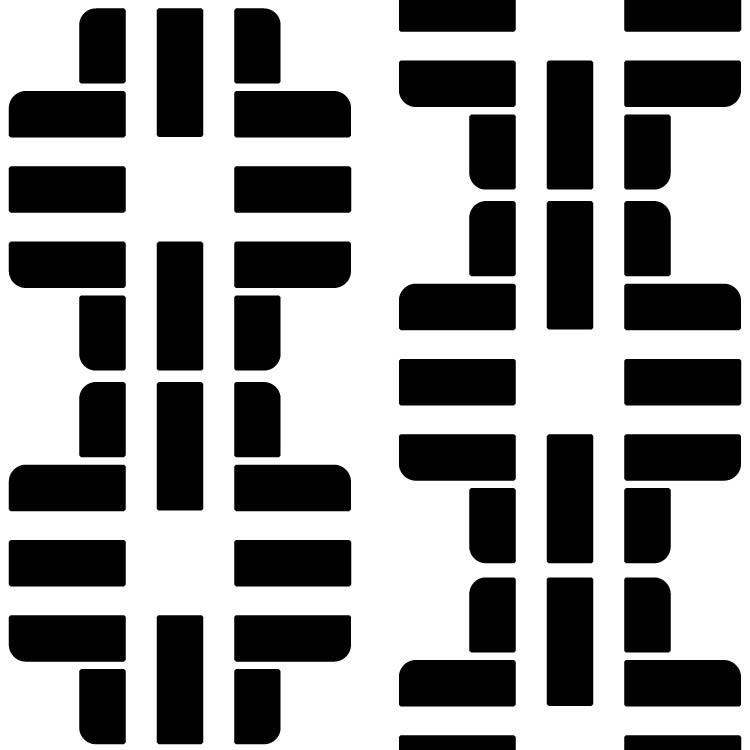 2. Went for an asymmetrical repeat pattern
