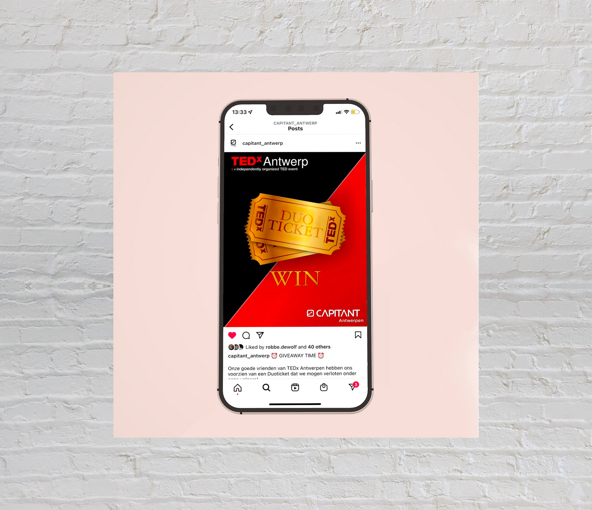 FB & Instagram TEDx giveaway post
